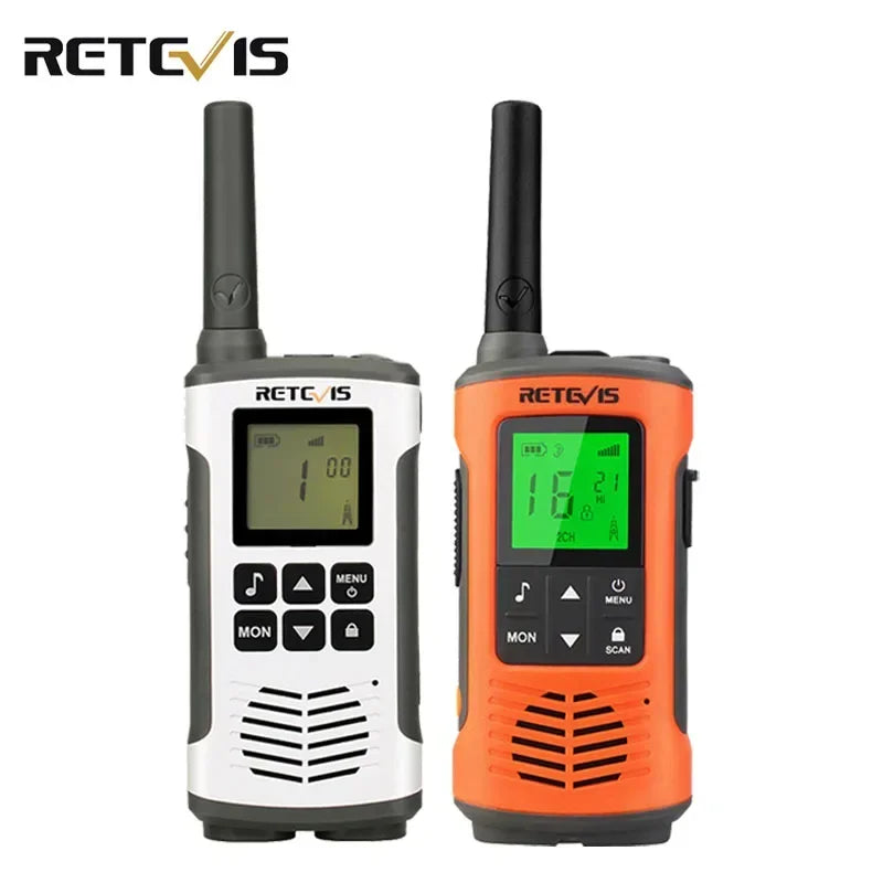 Retevis IP67 Waterproof Walkie Talkie 2 pcs Two-way Radio Receiver RT45 RT45P PMR446 for Motorola Rechargeable Walkie-Talkies