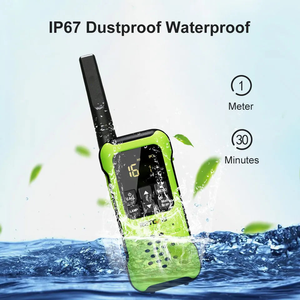 Retevis Walkie Talkie Waterproof IP67 Floating Two-way Radio 2 pcs Included PMR 446 Rechargeable AA Battery Fishing Kayak RT649P