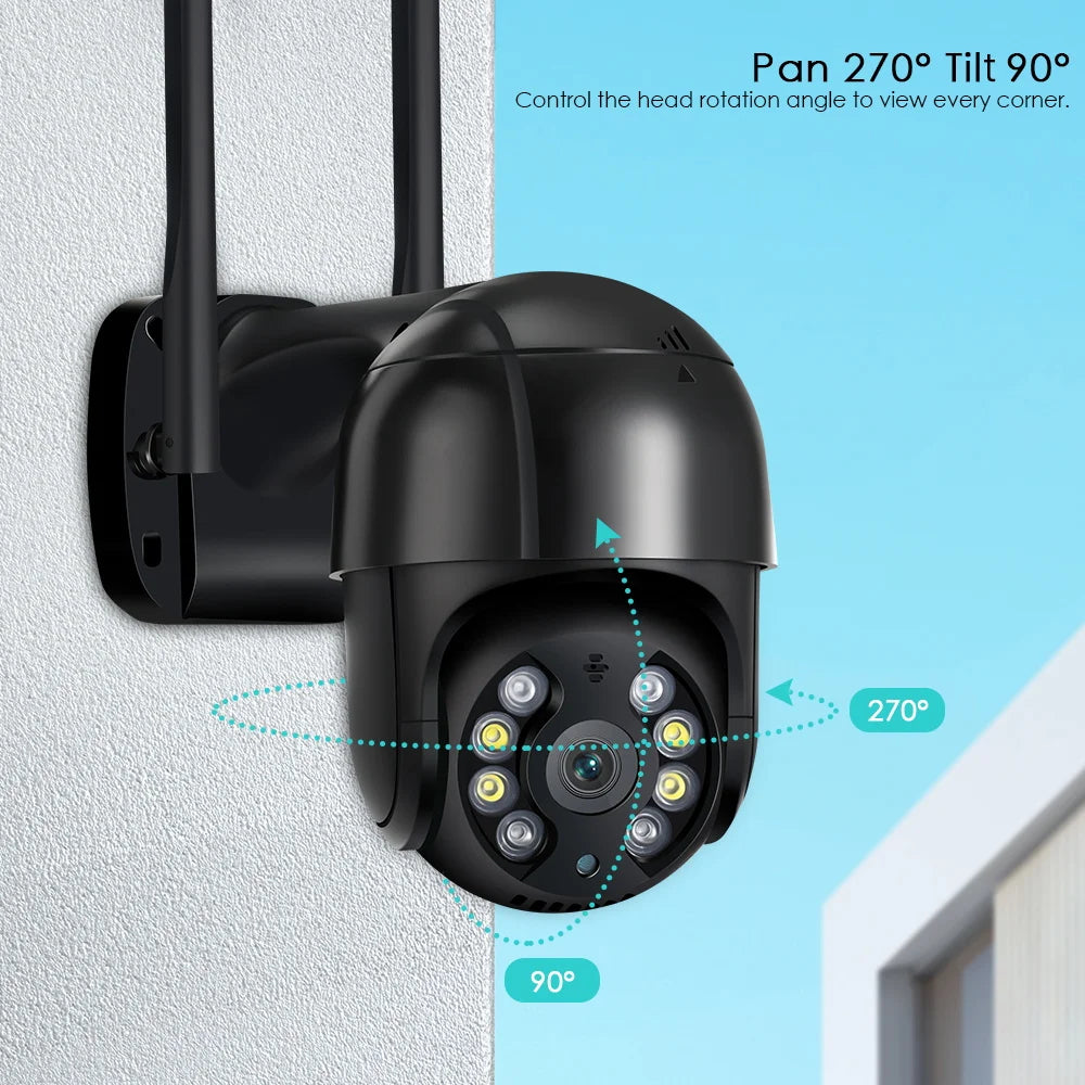 Hiseeu 4K 8MP Smart Wifi PTZ Camera 5x Digital Zoom AI Human Detect Alert Auto Tracking ONVIF CCTV IP Camera Security Protection