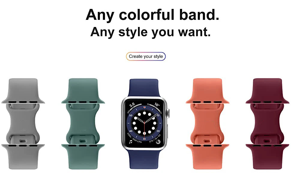 Silicone Strap For Apple Watch Band 40mm 41mm 44 mm 45mm 46mm 49mm 42mm 38mm Correa Bracelet iWatch series 6 ultra 2 7 8 9 se 10