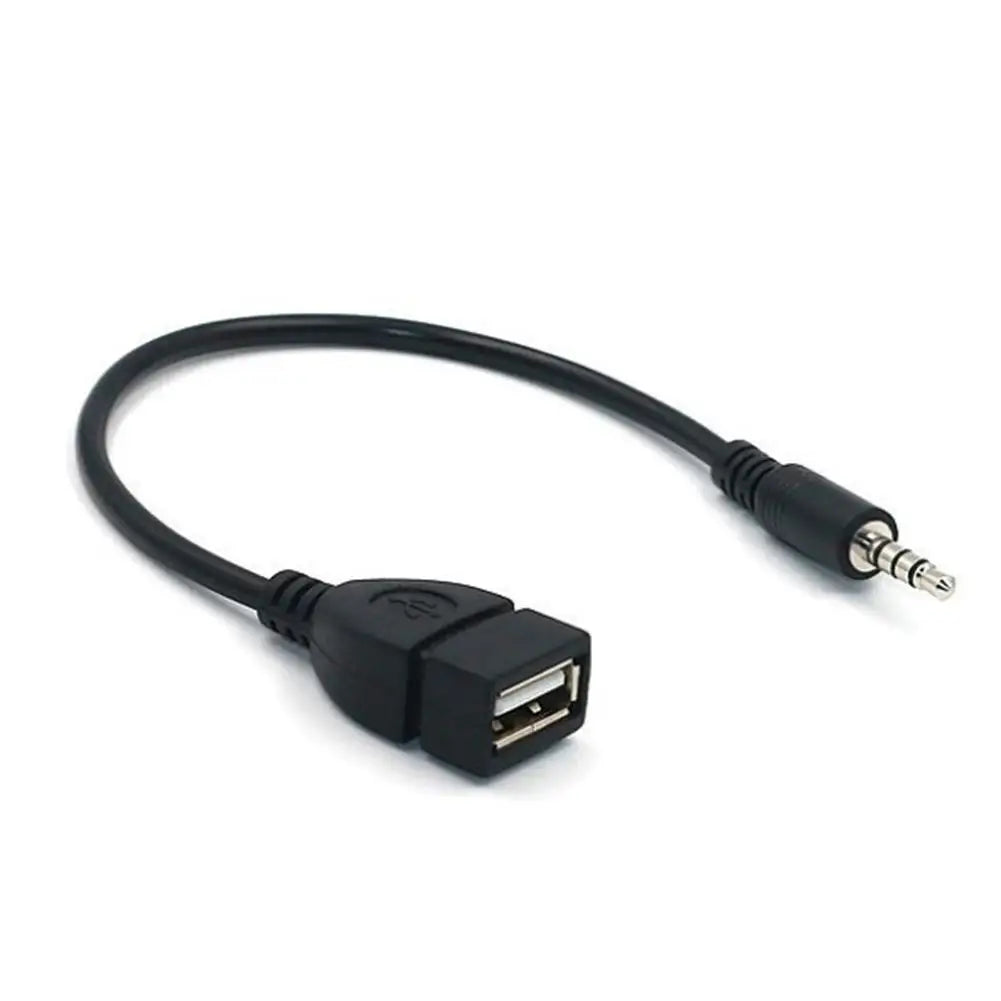 3.5mm Male To USB Female Cable 3.5mm Male Audio AUX Jack To USB 2.0 Type A Female OTG Converter Adapter Cable