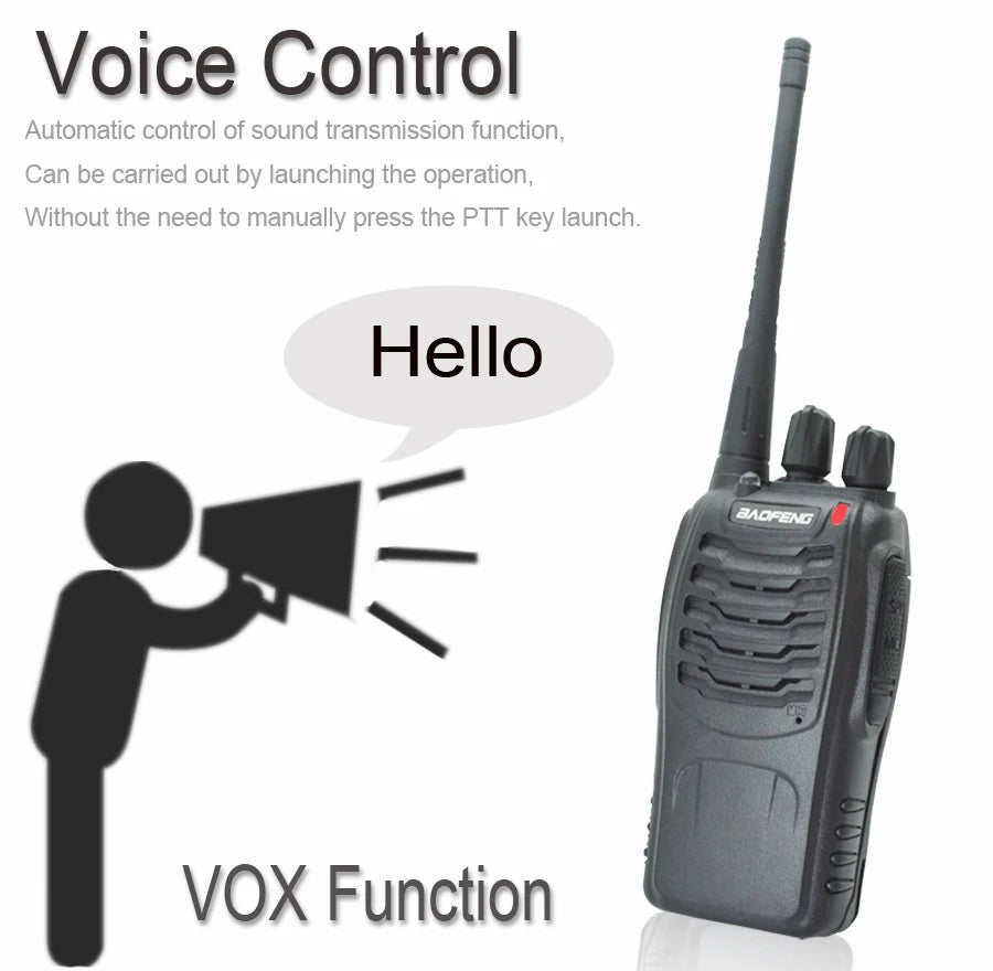 1PCS Walkie Talkie Transceiver Baofeng BF-888S Portable Radio Station BF888s BF 888S Amateur Two-Way Receiver Transmitter