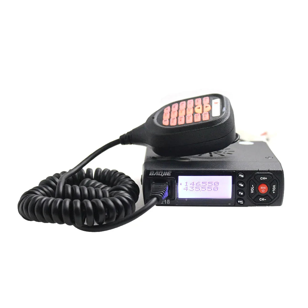 BAOJIE BJ-218 High Power 25W Mini Mobile Car Walkie Talkie UV Dual Band 136-174 & 400-470MHz FM Radio Shipping from Moscow