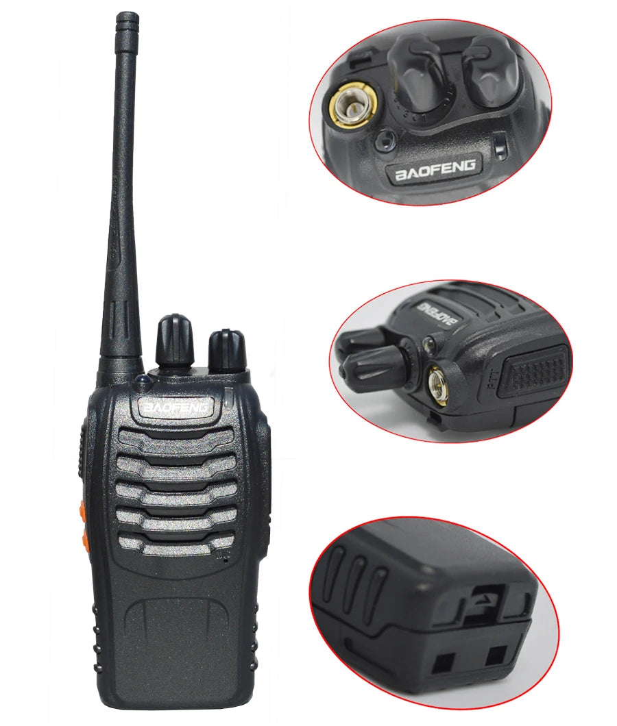 1PCS Walkie Talkie Transceiver Baofeng BF-888S Portable Radio Station BF888s BF 888S Amateur Two-Way Receiver Transmitter