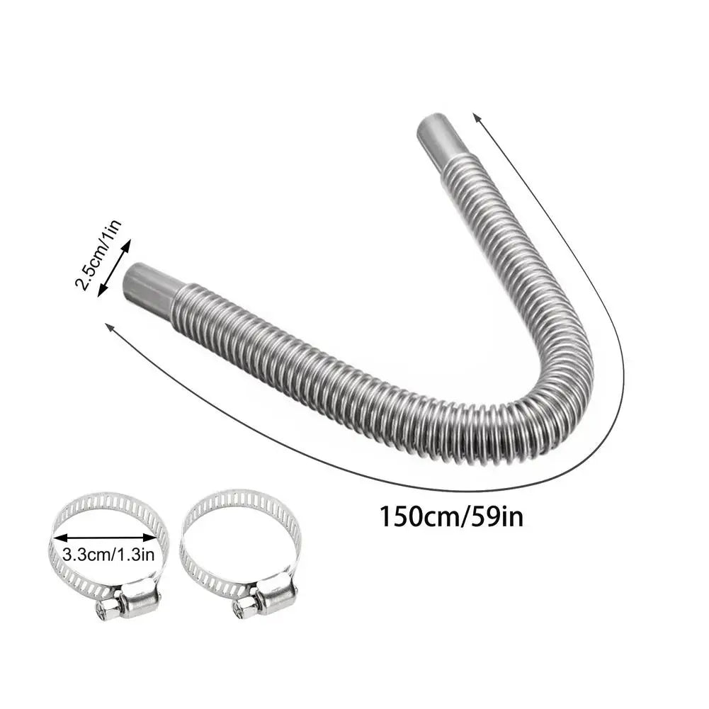 100/150/200/250/300CM Stainless Steel Exhaust Pipe For Car Auxiliary Diesel Heater Heating Fans Webasto Parking Heater