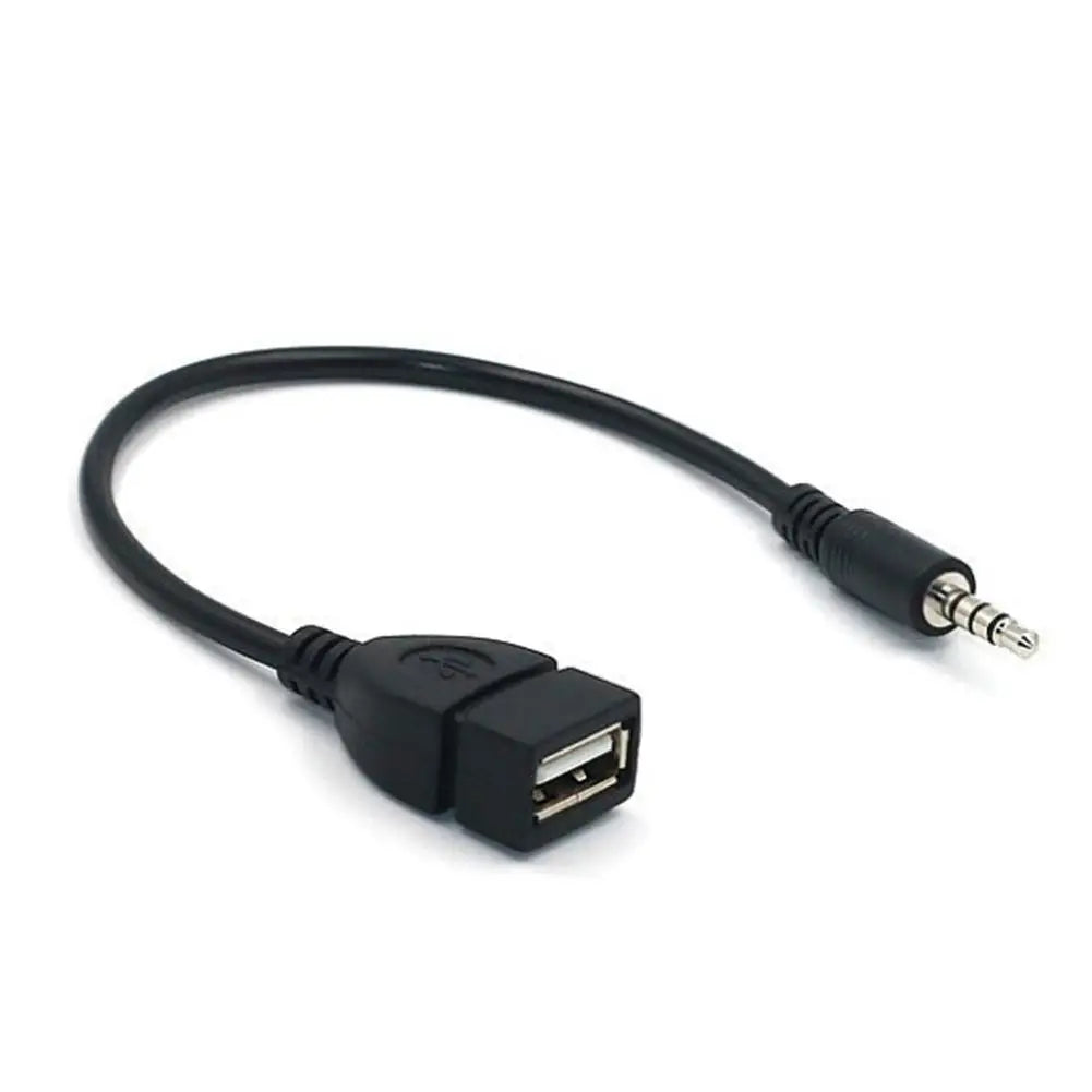 3.5mm Male To USB Female Cable 3.5mm Male Audio AUX Jack To USB 2.0 Type A Female OTG Converter Adapter Cable