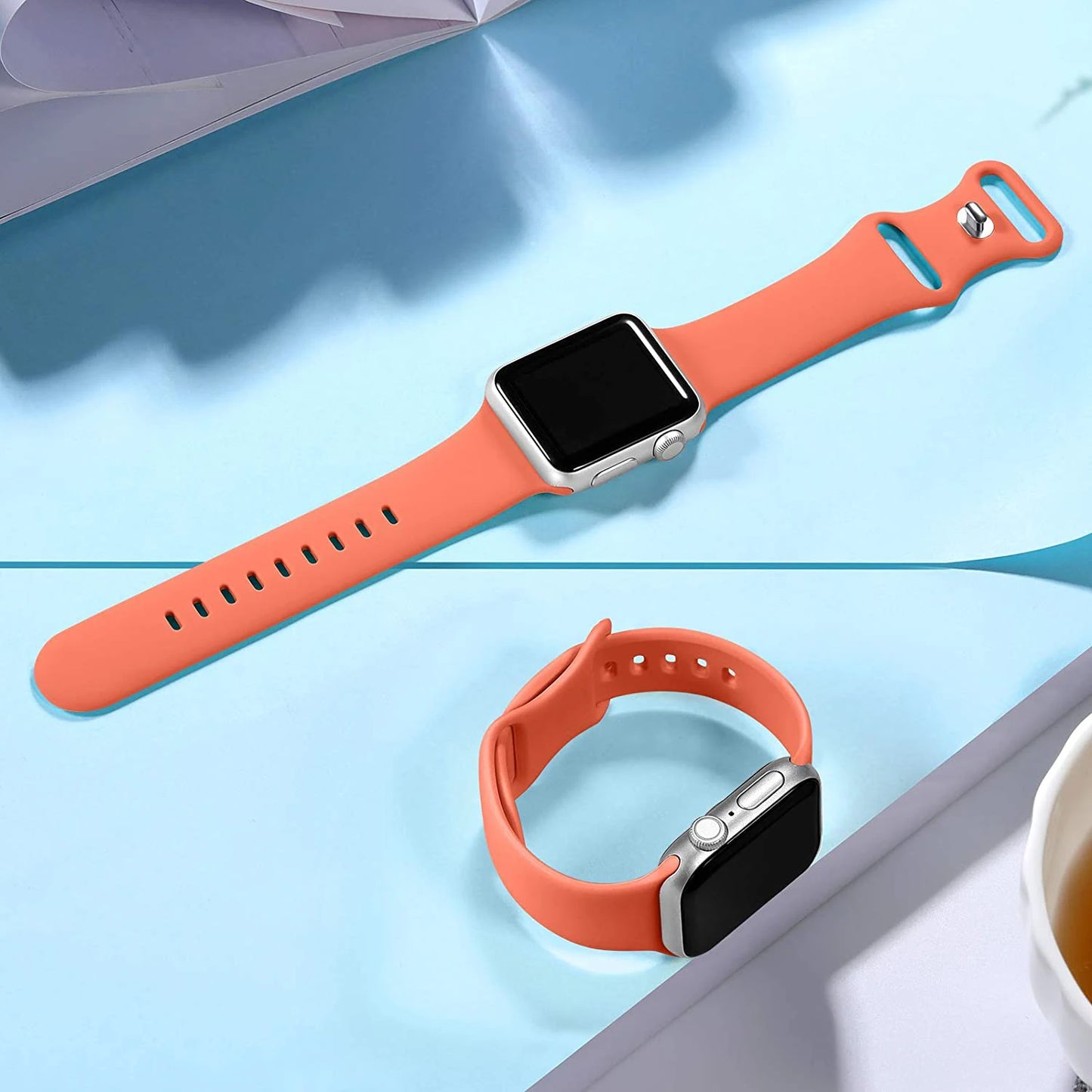 Silicone Strap For Apple Watch Band 40mm 41mm 44 mm 45mm 46mm 49mm 42mm 38mm Correa Bracelet iWatch series 6 ultra 2 7 8 9 se 10