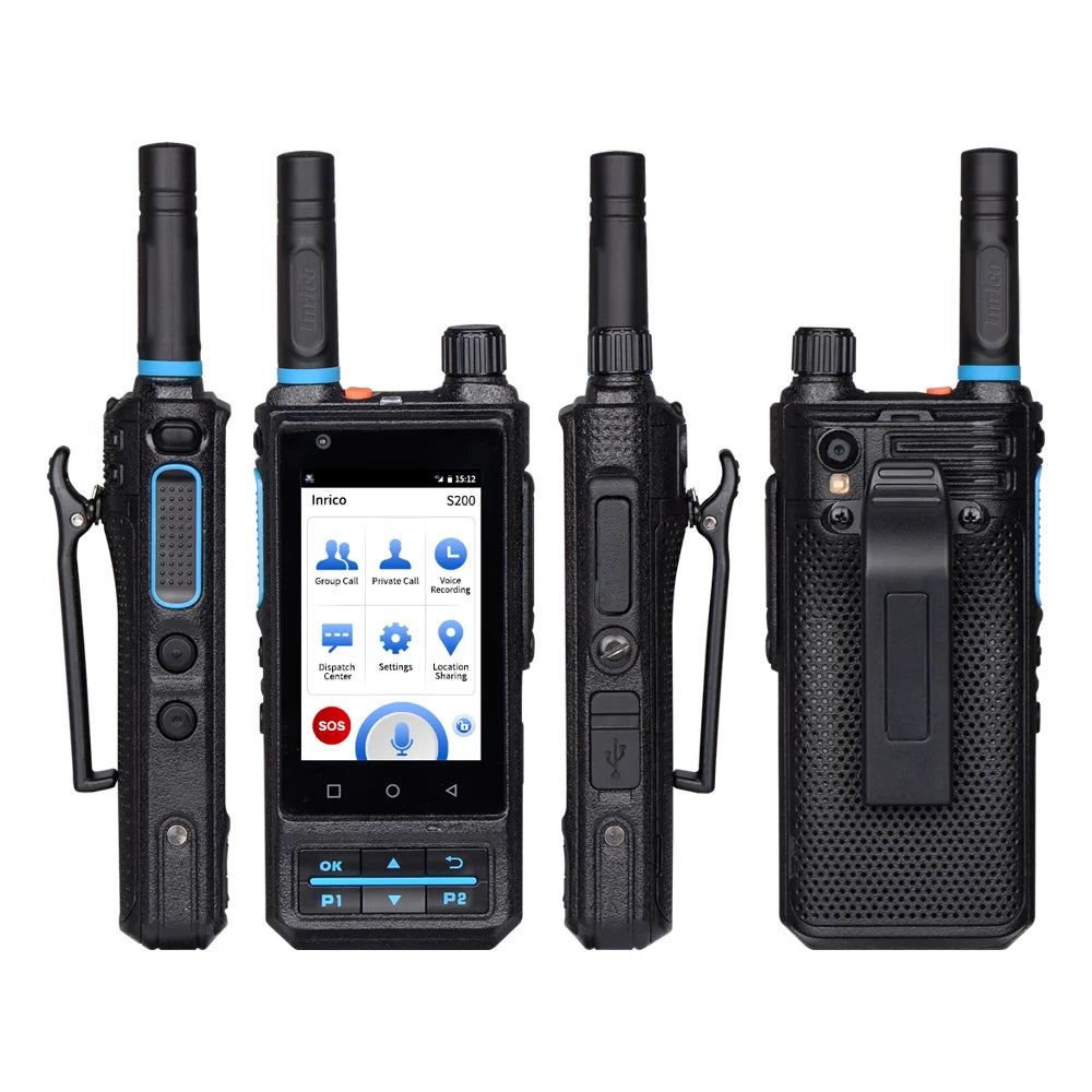 Inrico 4G Network Radio S200 Android 10 LTE/WCDMA/GSM Mobile Phone Work With Real-ptt Zello Unlocked Walkie Talkie Global Call