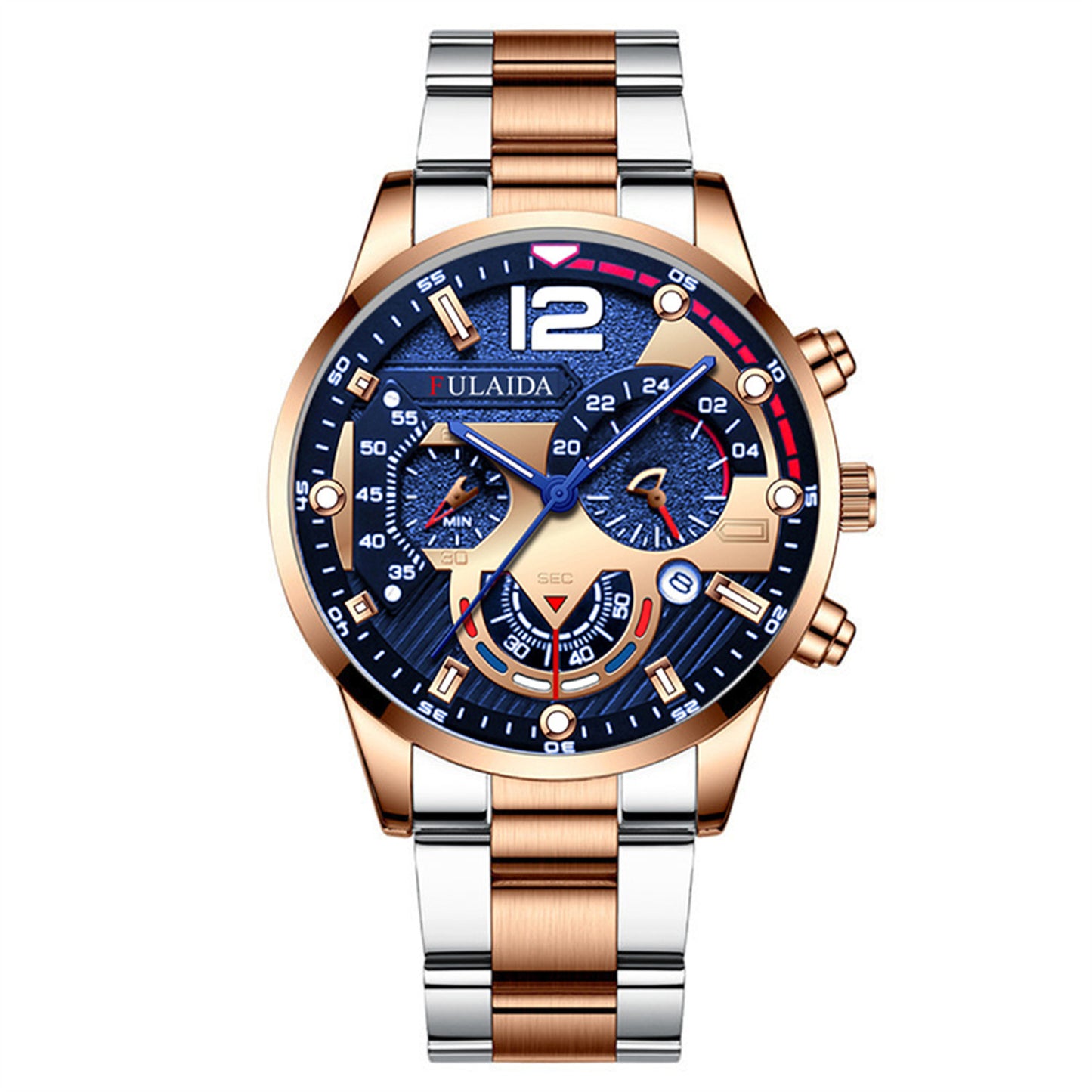 Luxury Business Quartz Watch For Men Simple Luminous Date Quartz Watches Male Fashion Stainless Steel Rose Gold Business Watches