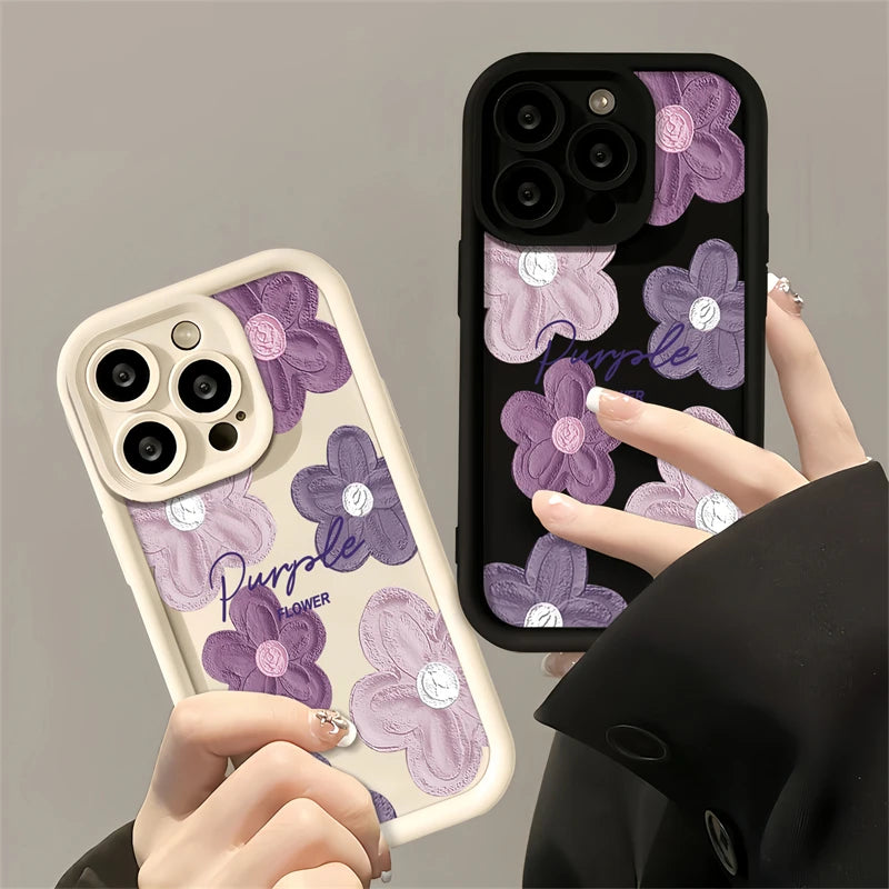 Flower Phone Case For Huawei Honor 50 90 20 9X Pro X9 X30 Y9 Prime 2019 Magic 5 Pro Shockproof Soft Camera Protection Cover