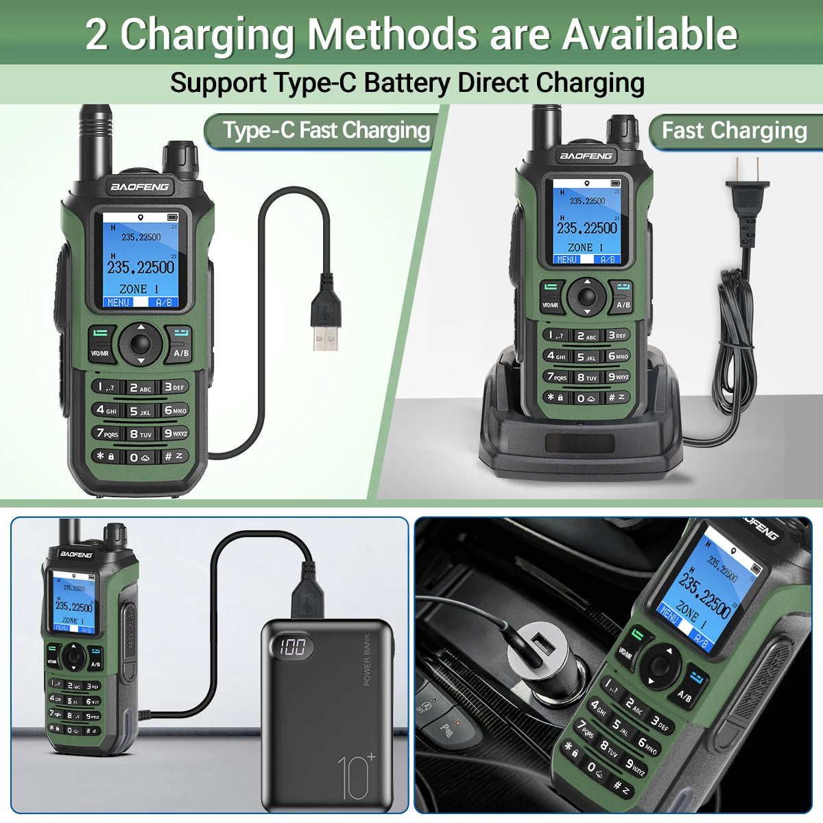 Baofeng UV-21 GPS Walkie Talkie Portable Long Range Mutli-Band Wireless Copy Frequency Type-C Charger Radio Upgrade UV17 PRO