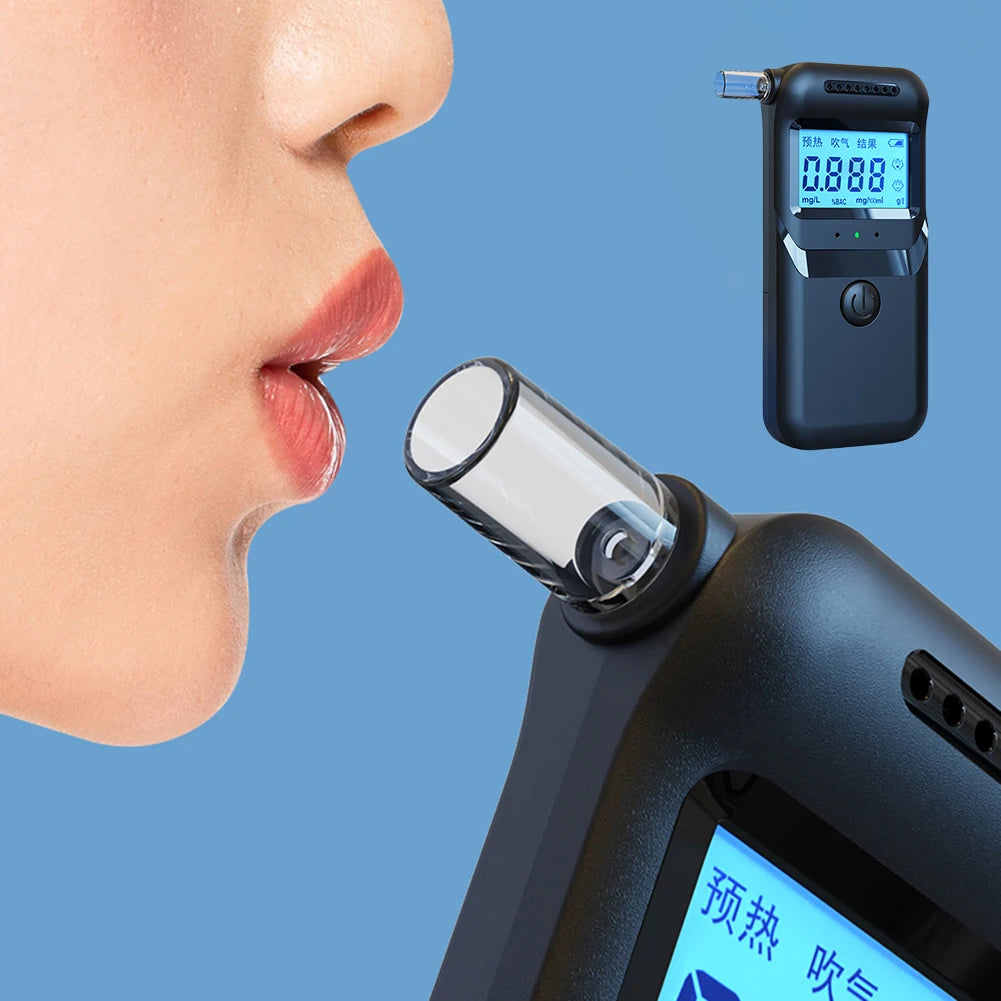 Professional Digital Alcohol Tester Professional Alcohol Detector Breathalyzer Police Alcotester LCD Display Drunk Driving Test