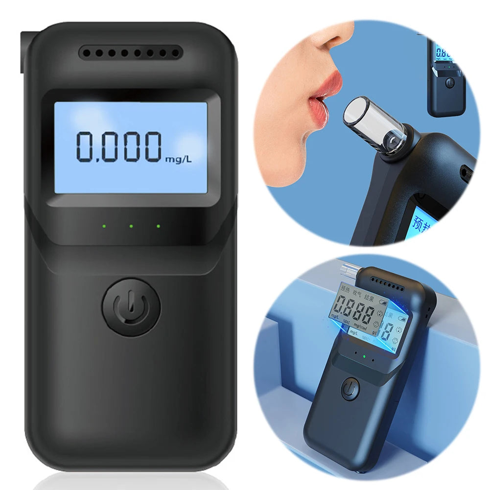 Professional Digital Alcohol Tester Professional Alcohol Detector Breathalyzer Police Alcotester LCD Display Drunk Driving Test