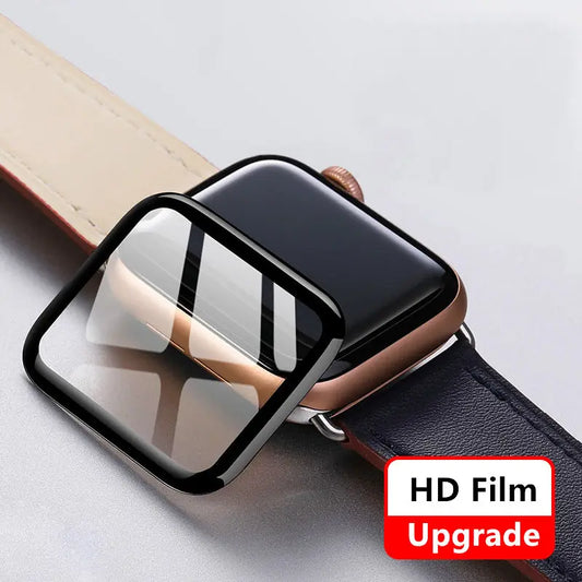 Screen Protector For Apple Watch series 9 45mm 41mm 8 7 Accessories Soft Glass 9D HD Full Film iWatch 6 3 se 44mm 40mm 42mm 38mm