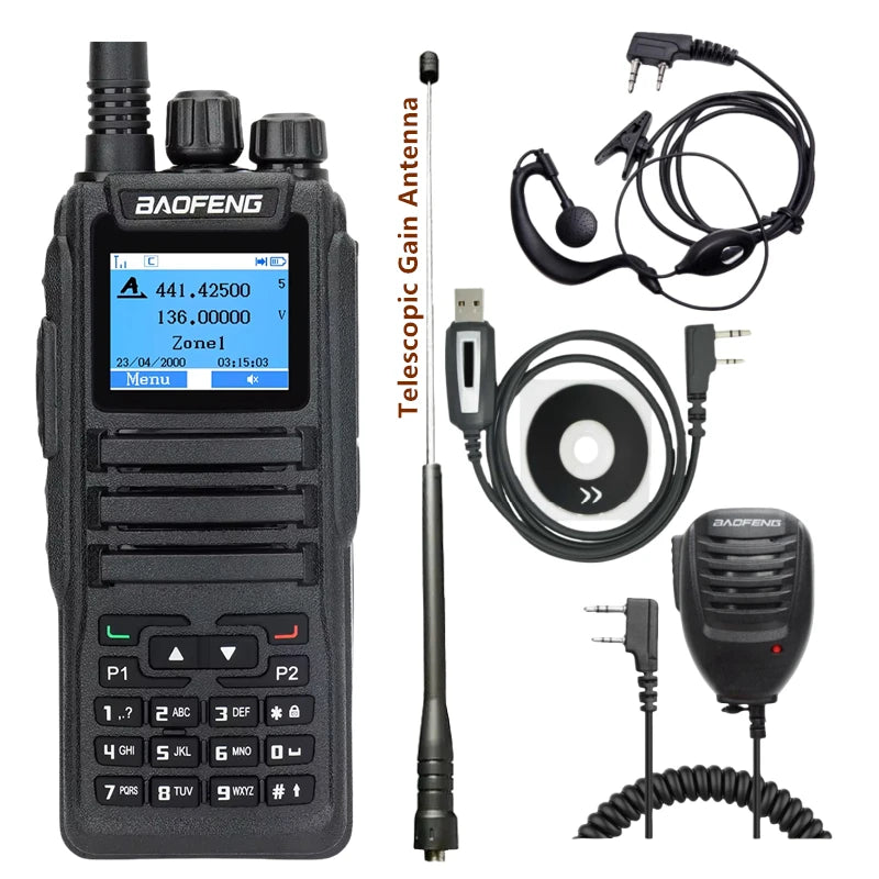 Baofeng DMR DM 1701 Digital Walkie Talkie Dual Mode Analog Two-Way Radio Open GD77 Dual Time Slot Tier 1 2 Hamradio DR 1801