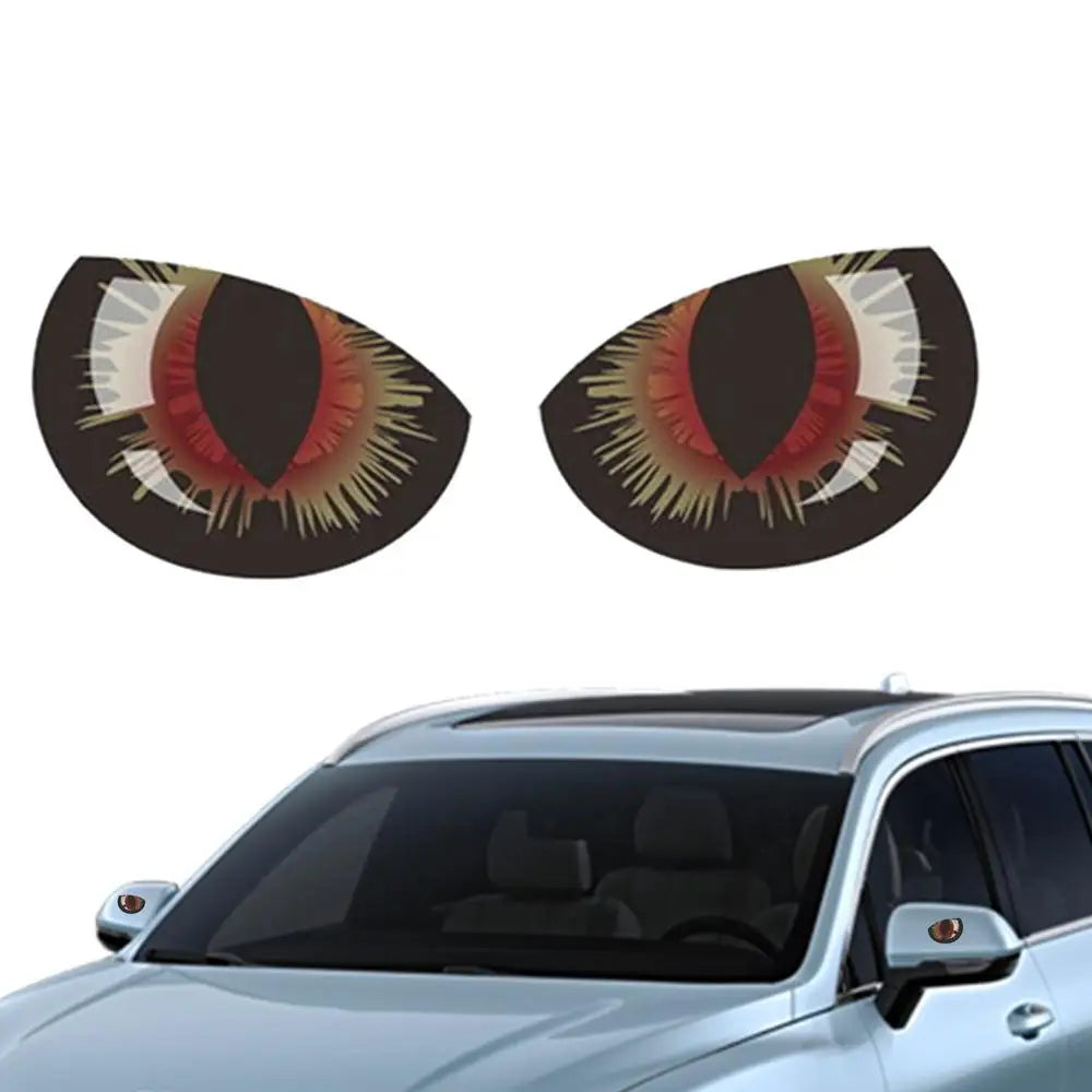 Car Reflective Eyes Stickers 3D Night Safety Driving Reflective Cute Caution Decal Funny Car Accessories Durable Car Decoration