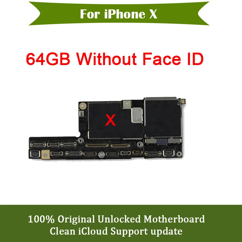 For iPhone X XS Max Mainboard Clean iCloud For iPhone XR Full Working Motherboard with Face ID Support iOS Update Logic Board