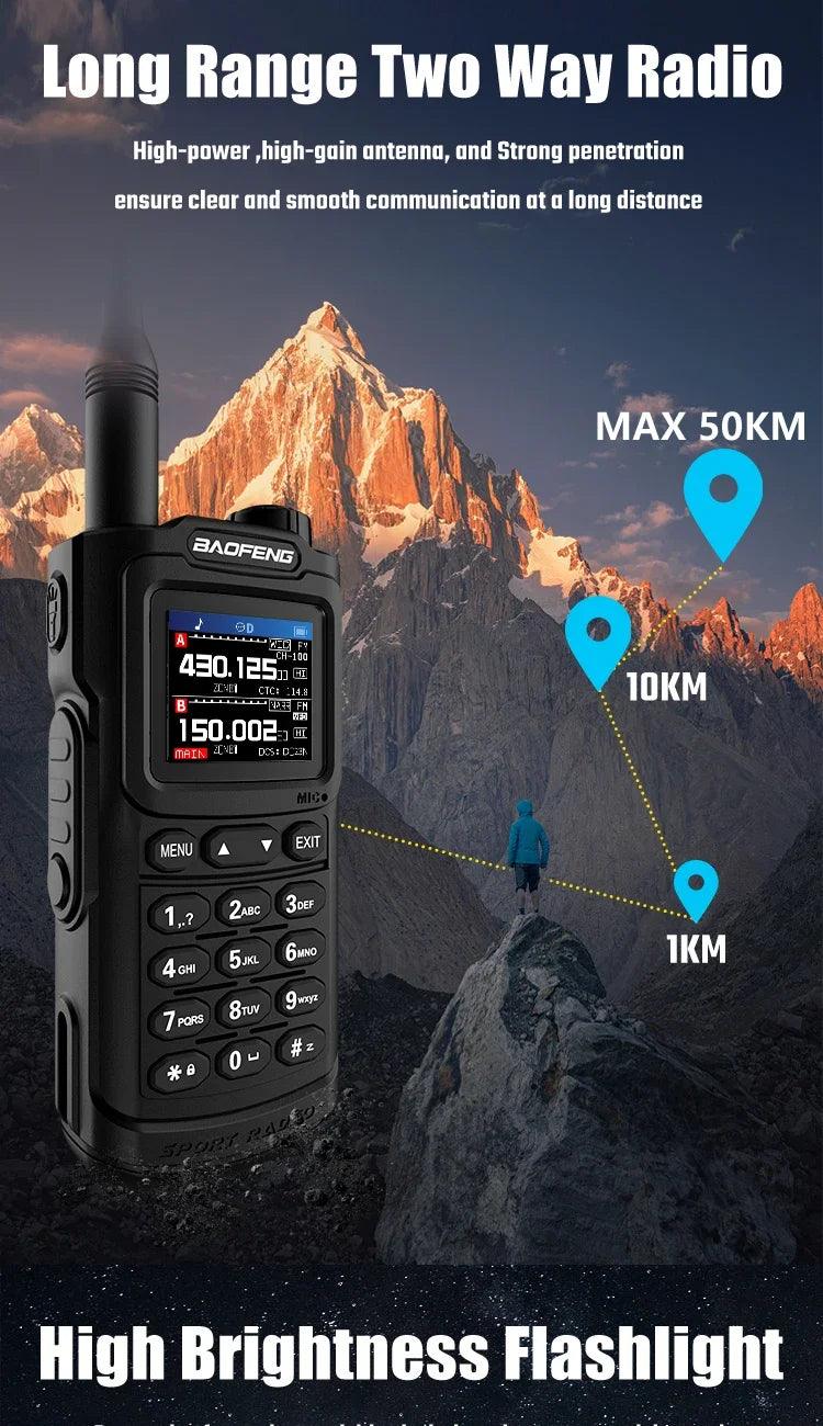 2PCS Baofeng UV G30 PRO Walkie Talkie UHF VHF 50KM Two Way Radio Hunting Upgraded Of UV9R 5R Pro UV10R UV16 Plus Max Distance