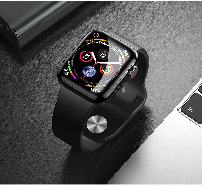 Screen Protector For Apple Watch series 9 45mm 41mm 8 7 Accessories Soft Glass 9D HD Full Film iWatch 6 3 se 44mm 40mm 42mm 38mm