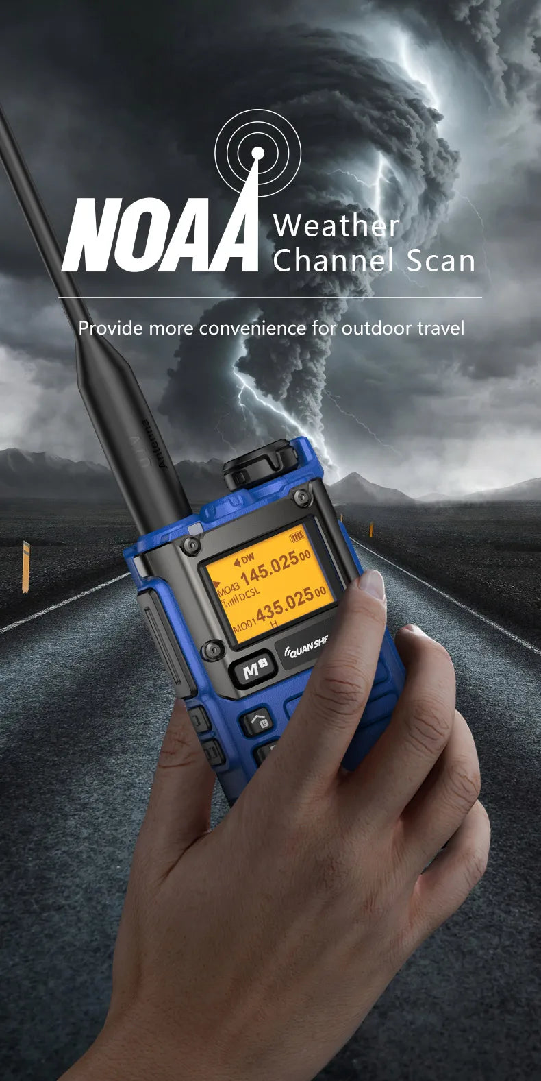 Quansheng UV-K6 Walkie Talkie 5W Air Band Radio Tyep C Charge UHF VHF DTMF FM Scrambler NOAA Wireless Frequency Two Way CB Radio