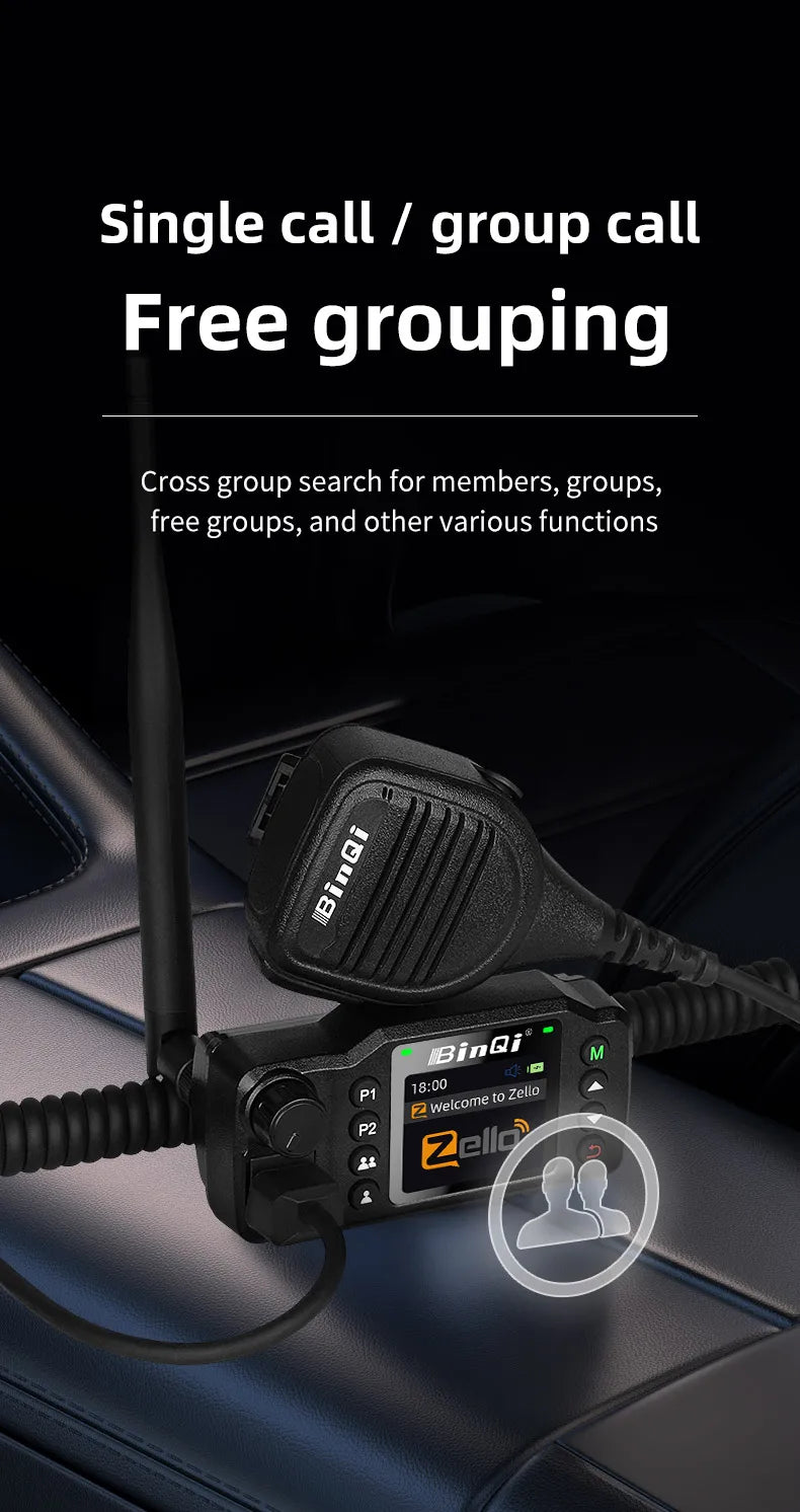 8900plus Zello Mini Mobile Radio 2G 3G 4G 5000KM Transceiver Supports GPS Positioning Car Radio