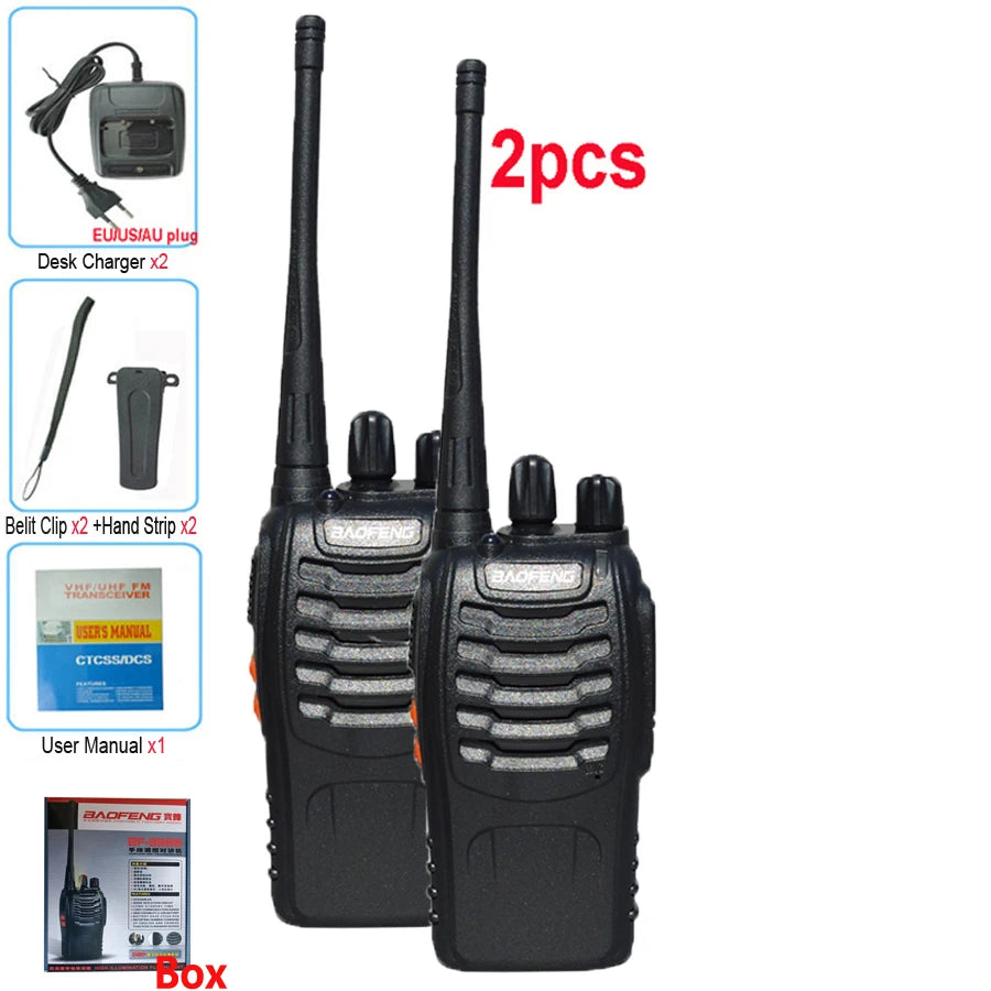 1PCS Walkie Talkie Transceiver Baofeng BF-888S Portable Radio Station BF888s BF 888S Amateur Two-Way Receiver Transmitter