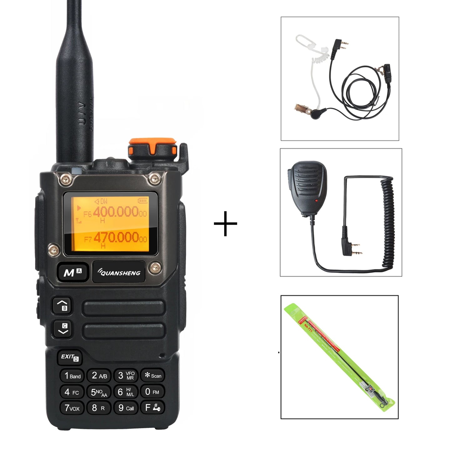 Walkie Talkie Quansheng UV-K5(8) 50-600MHz Air Band Rx Multi-Band 136-600MHz Tx DTMF Scrambler Frequency Scan Copy Vox FM Radio