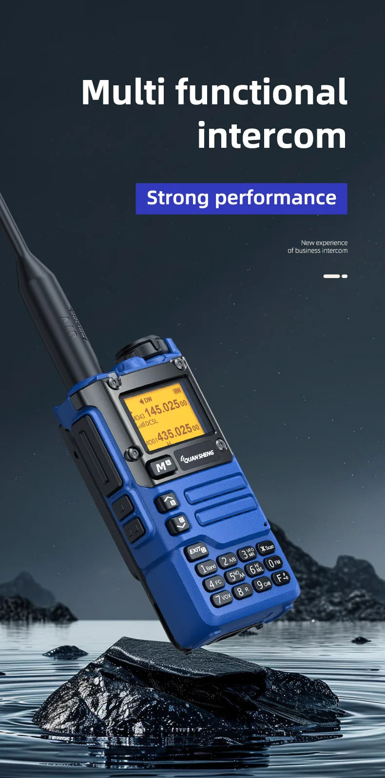 Quansheng UV-K6 Walkie Talkie 5W Air Band Radio Tyep C Charge UHF VHF DTMF FM Scrambler NOAA Wireless Frequency Two Way CB Radio