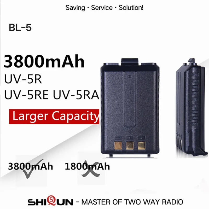 BL-5 Battery High 3800mah Baofeng uv-5r Battery For Radio Parts Original bao feng 3800 mah Pufong UV 5R uv5r baofeng Accessories