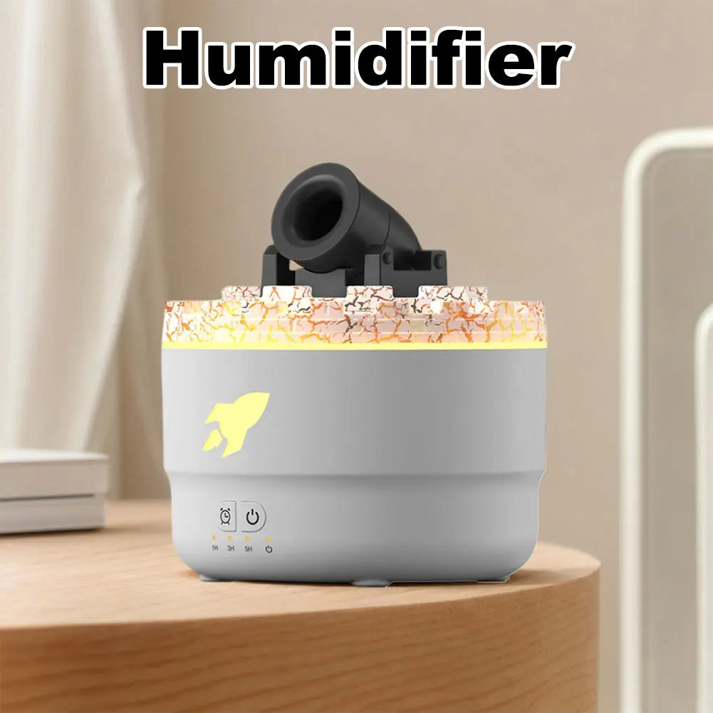 Volcanic Crack Light Cannon Humidifier Essential Oil Diffuser Cannon Blast Aroma Humidifier Turret Aromatherapy Diffuser Bedroom