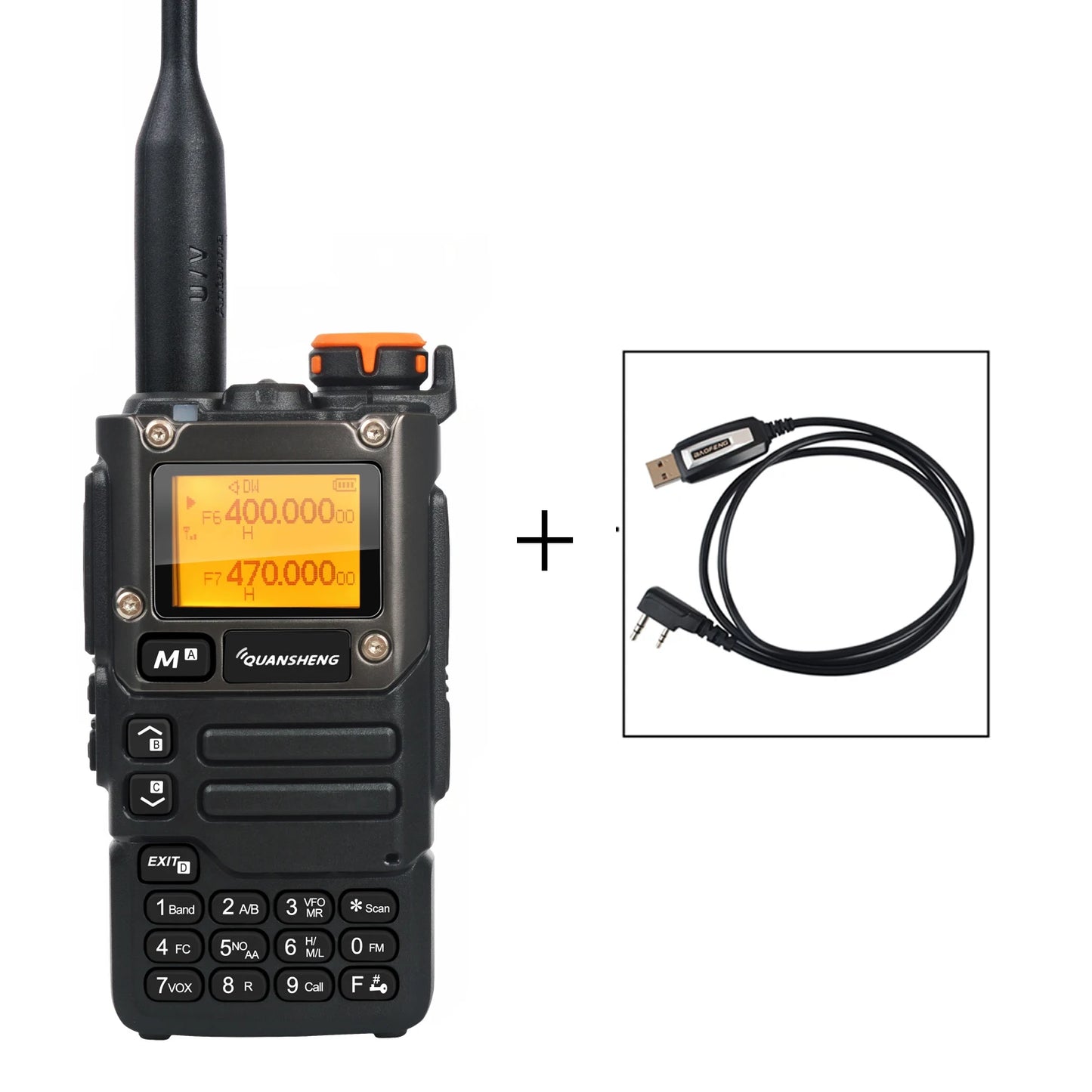 Walkie Talkie Quansheng UV-K5(8) 50-600MHz Air Band Rx Multi-Band 136-600MHz Tx DTMF Scrambler Frequency Scan Copy Vox FM Radio