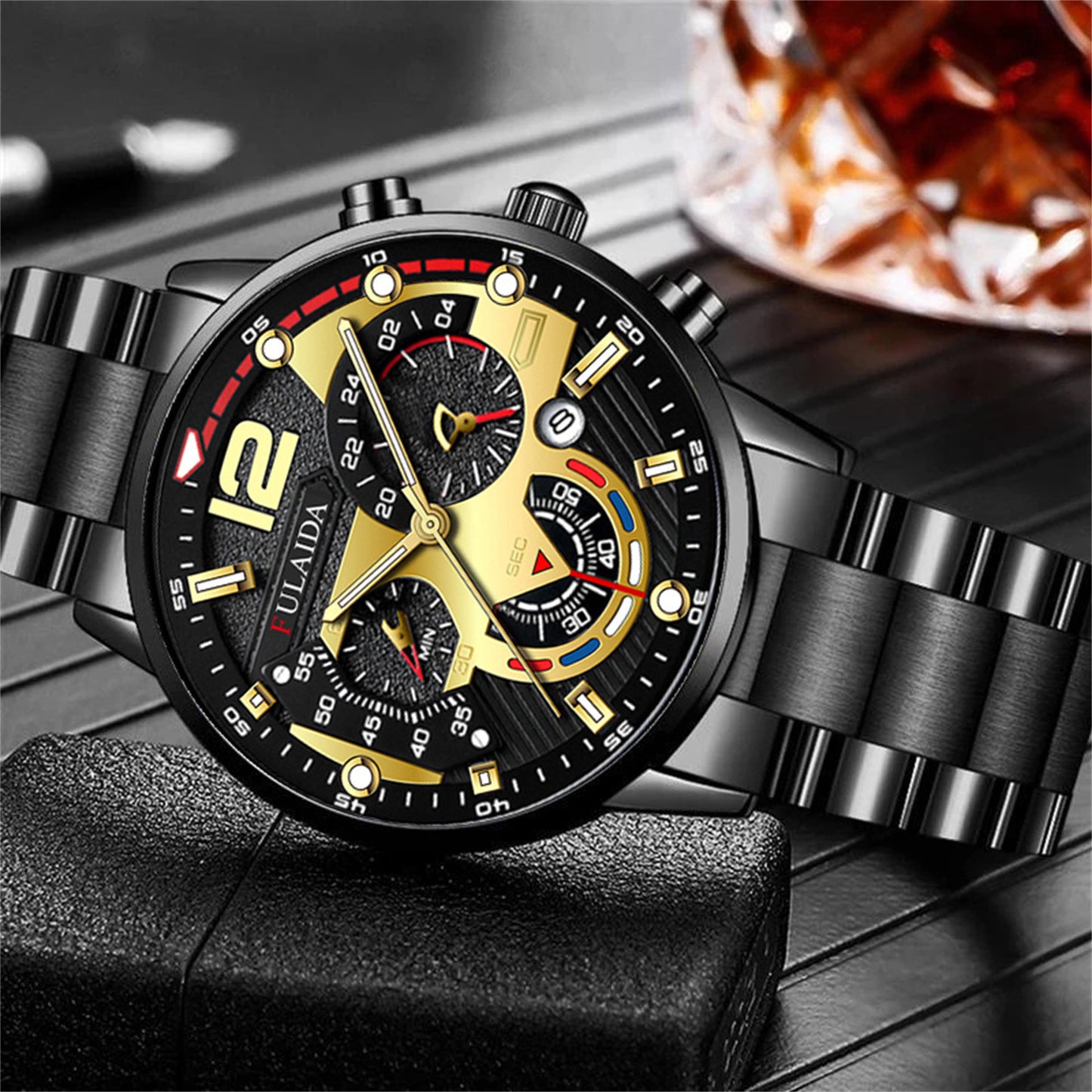 Luxury Business Quartz Watch For Men Simple Luminous Date Quartz Watches Male Fashion Stainless Steel Rose Gold Business Watches