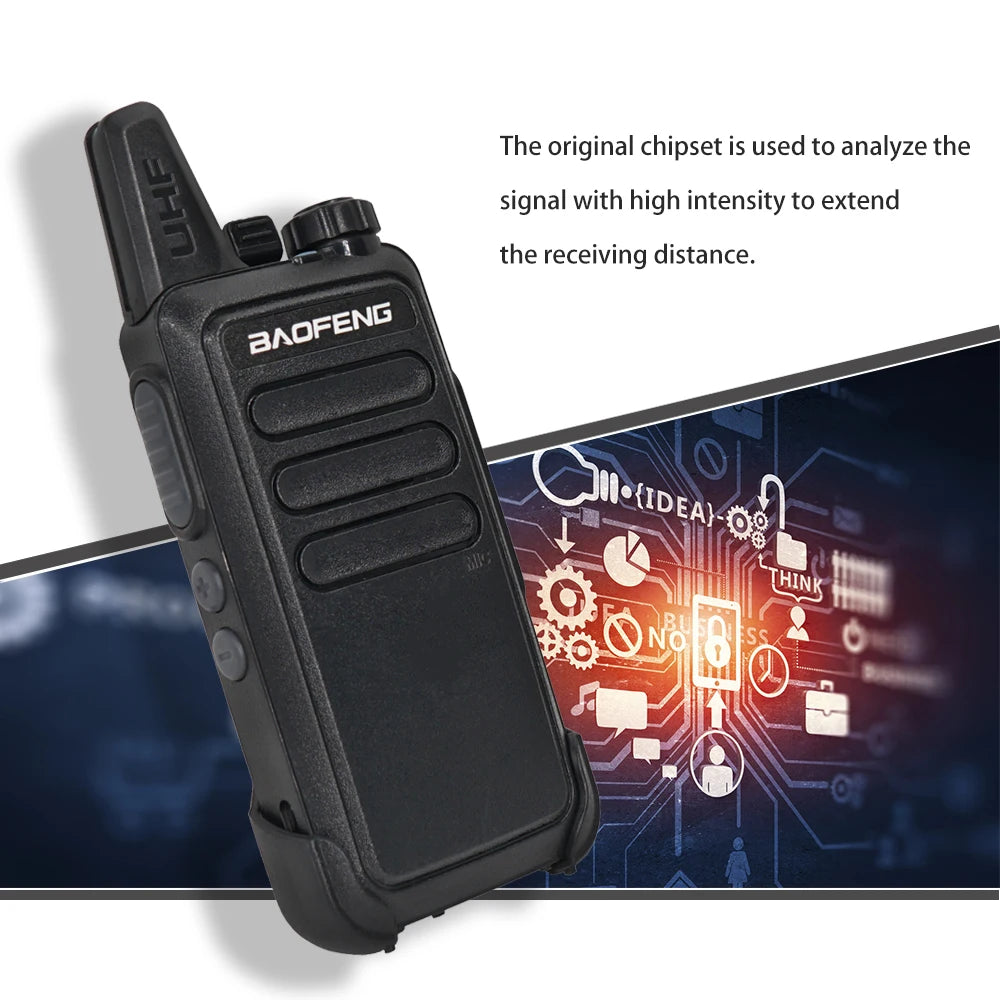 Baofeng Mini Walkie-Talkie Uhf Band Outdoor Portable Two Way Radio Handheld Walkie Talkie USB Charging For Hunting Walking