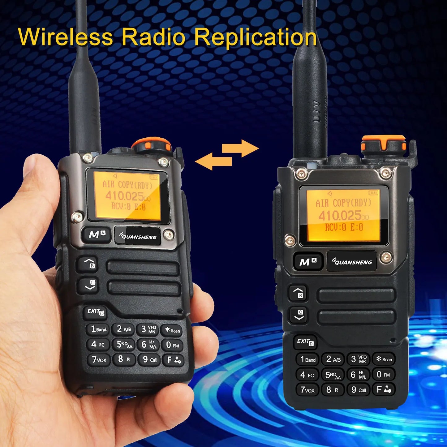 Walkie Talkie Quansheng UV-K5(8) 50-600MHz Air Band Rx Multi-Band 136-600MHz Tx DTMF Scrambler Frequency Scan Copy Vox FM Radio