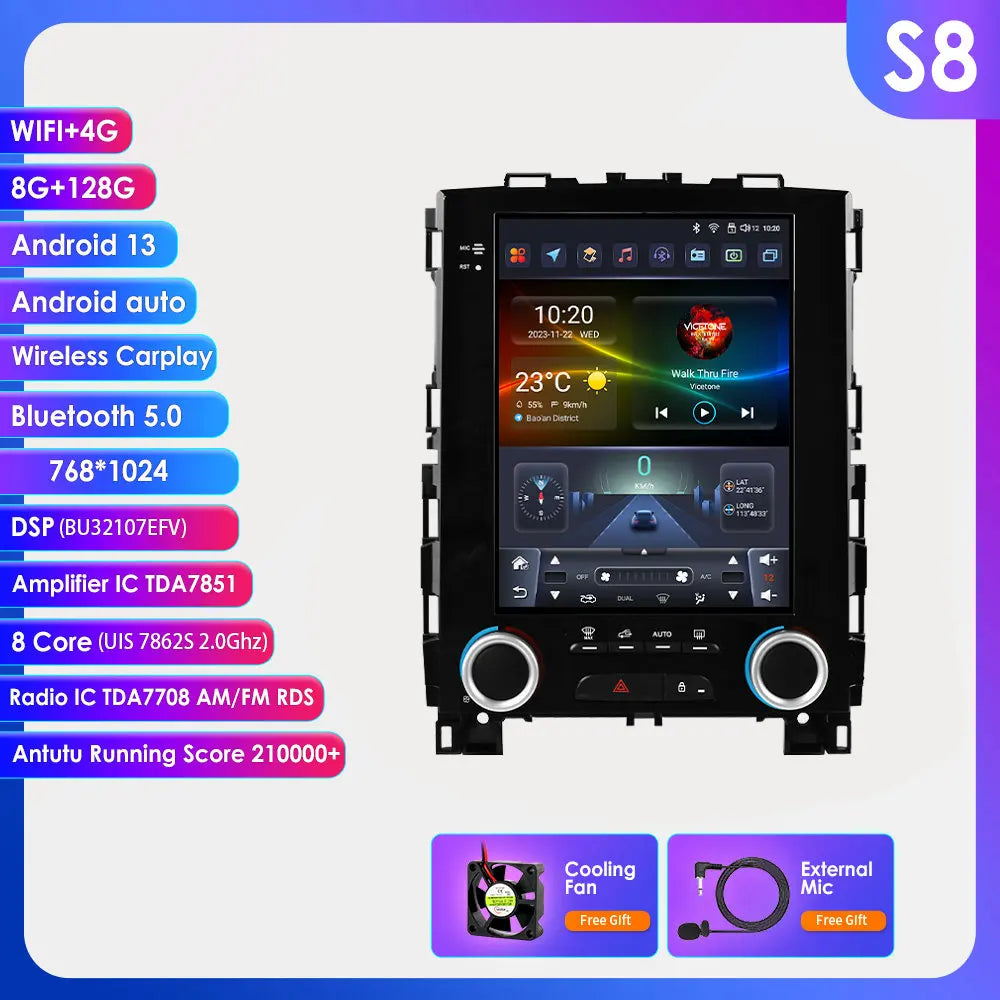 9.7"Android 13 Auto Car radio for Renault Koleos Megane 4 Samsung SM6 Talisman 2017-2019 Multimedia player 4G Carplay 7862 Audio