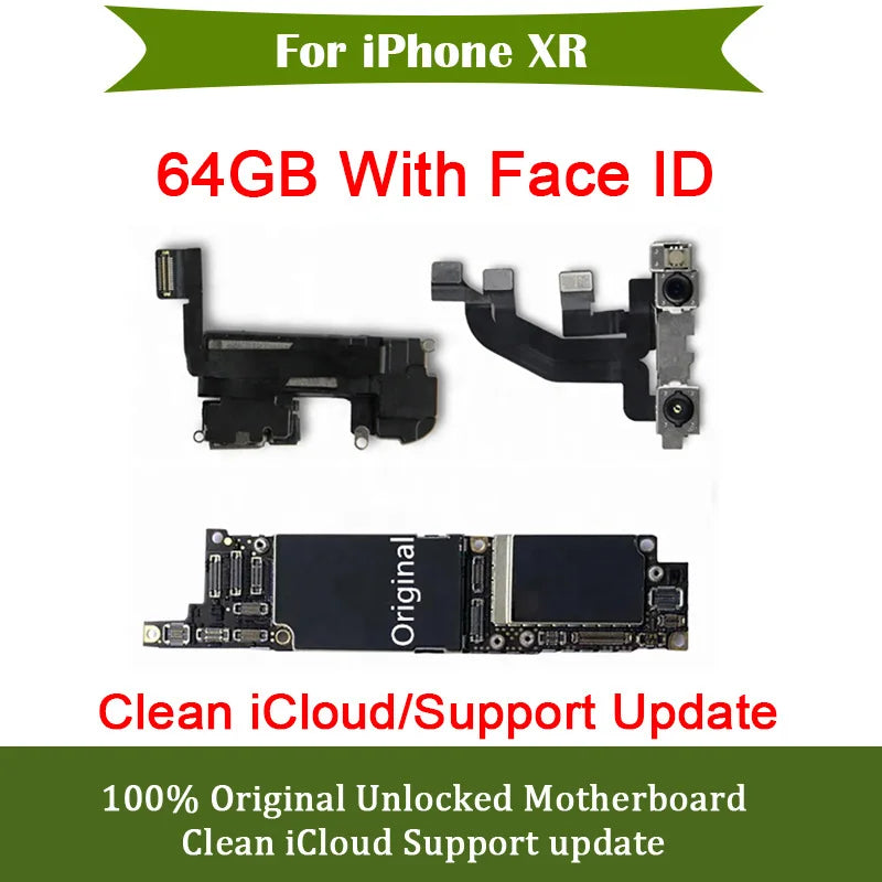 For iPhone X XS Max Mainboard Clean iCloud For iPhone XR Full Working Motherboard with Face ID Support iOS Update Logic Board