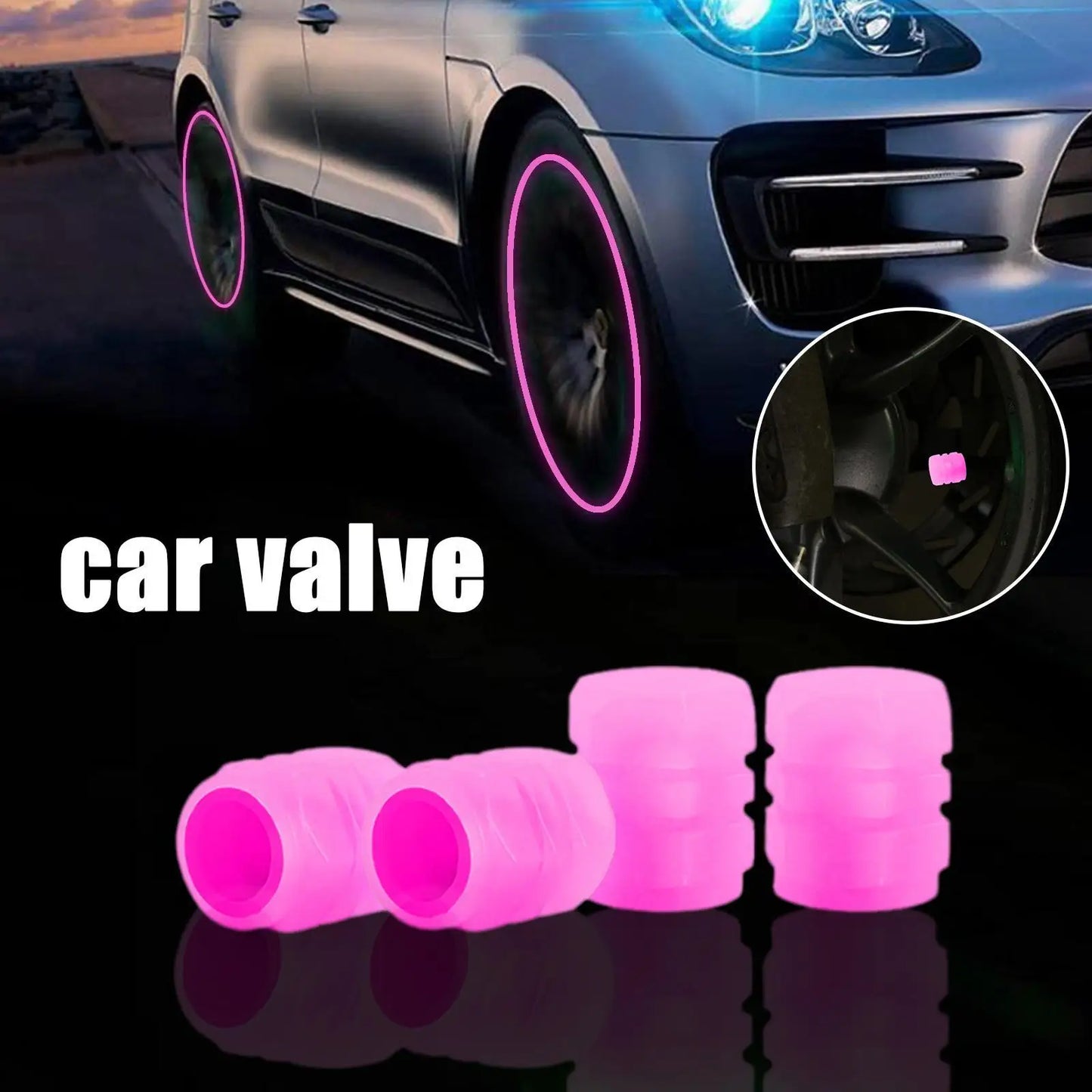 4pcs Electric Scooter Accessories Scooter Self-luminous Valve Caps Universal Schrader Valve Caps for Mijia M365 Ninebot MAX G30