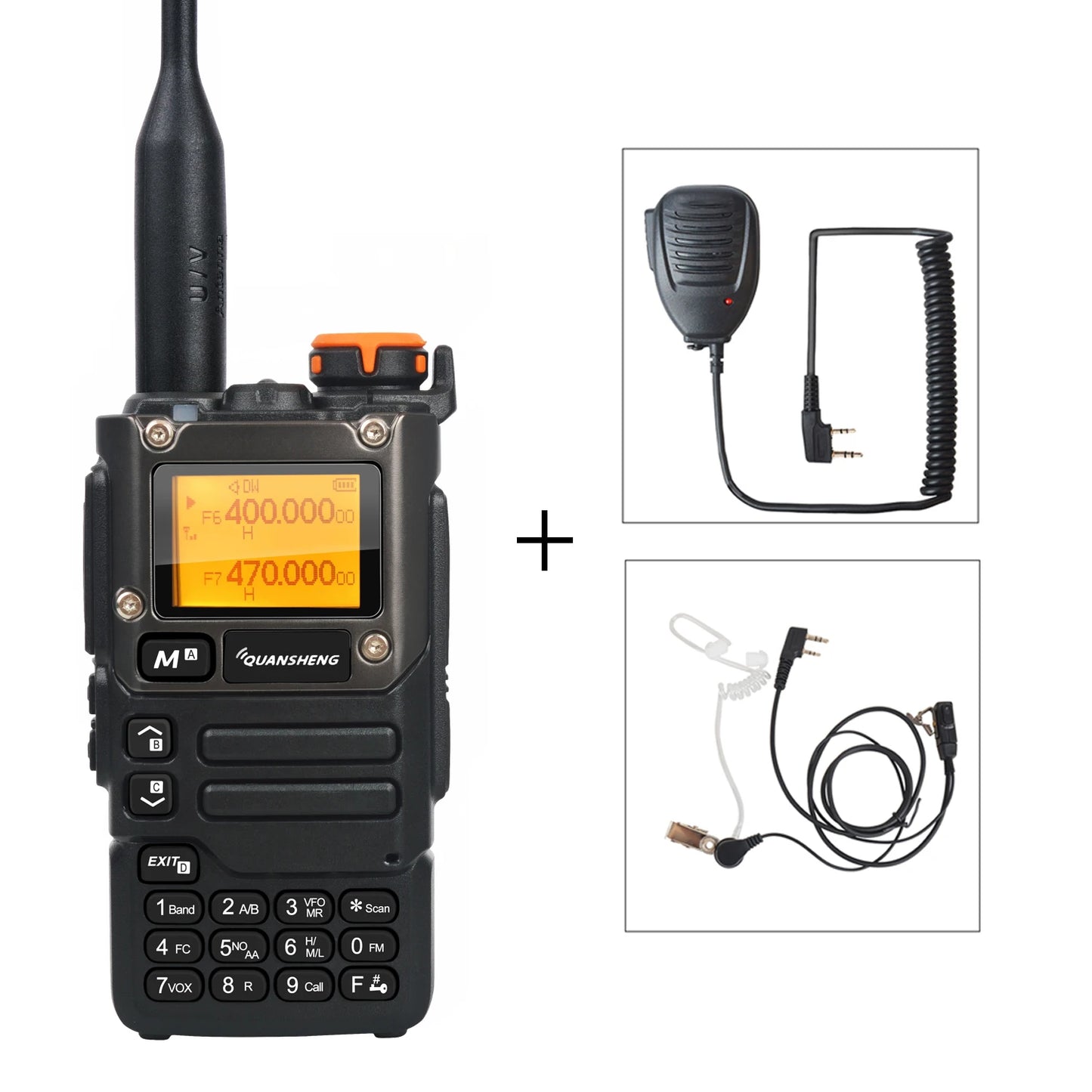 Walkie Talkie Quansheng UV-K5(8) 50-600MHz Air Band Rx Multi-Band 136-600MHz Tx DTMF Scrambler Frequency Scan Copy Vox FM Radio