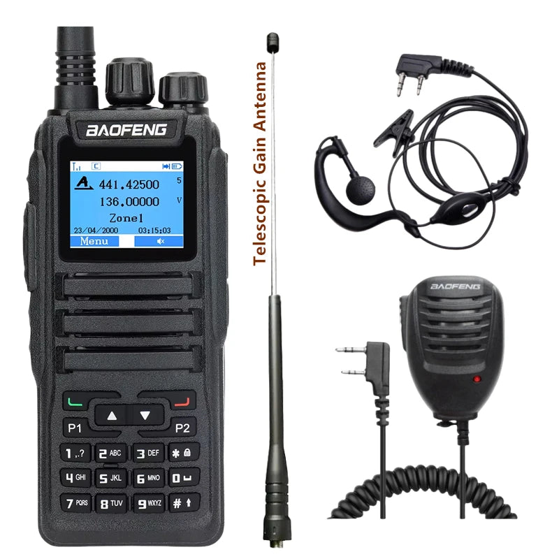 Baofeng DMR DM 1701 Digital Walkie Talkie Dual Mode Analog Two-Way Radio Open GD77 Dual Time Slot Tier 1 2 Hamradio DR 1801