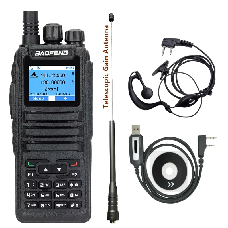 Baofeng DMR DM 1701 Digital Walkie Talkie Dual Mode Analog Two-Way Radio Open GD77 Dual Time Slot Tier 1 2 Hamradio DR 1801