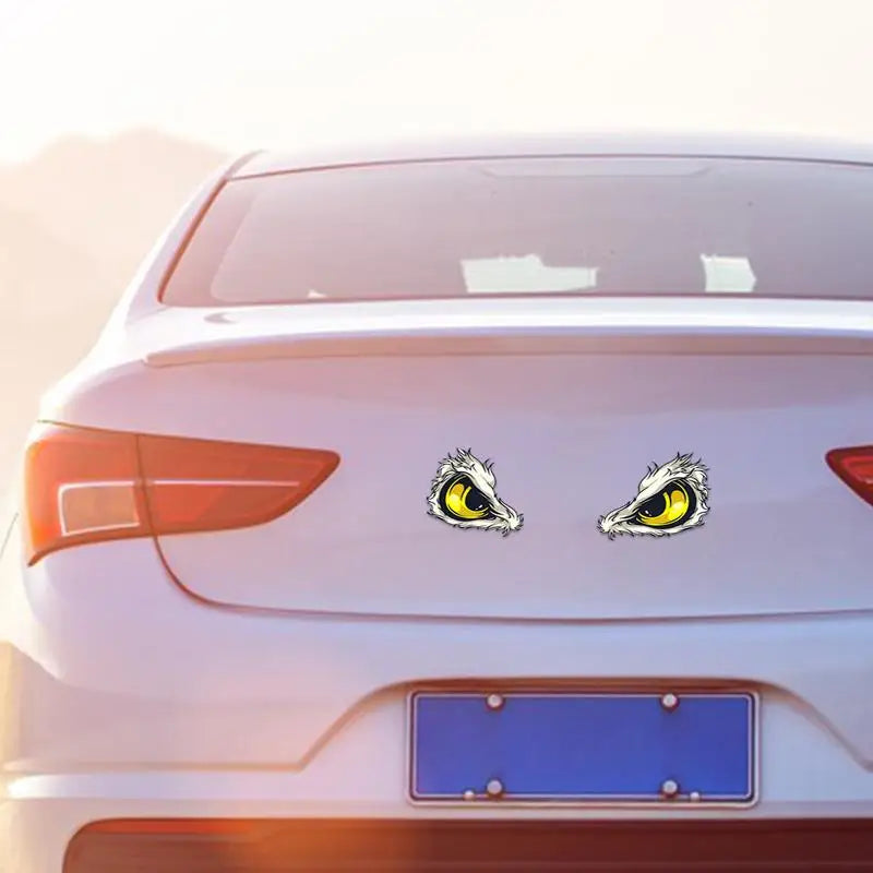 Car Reflective Eyes Stickers 3D Night Safety Driving Reflective Cute Caution Decal Funny Car Accessories Durable Car Decoration