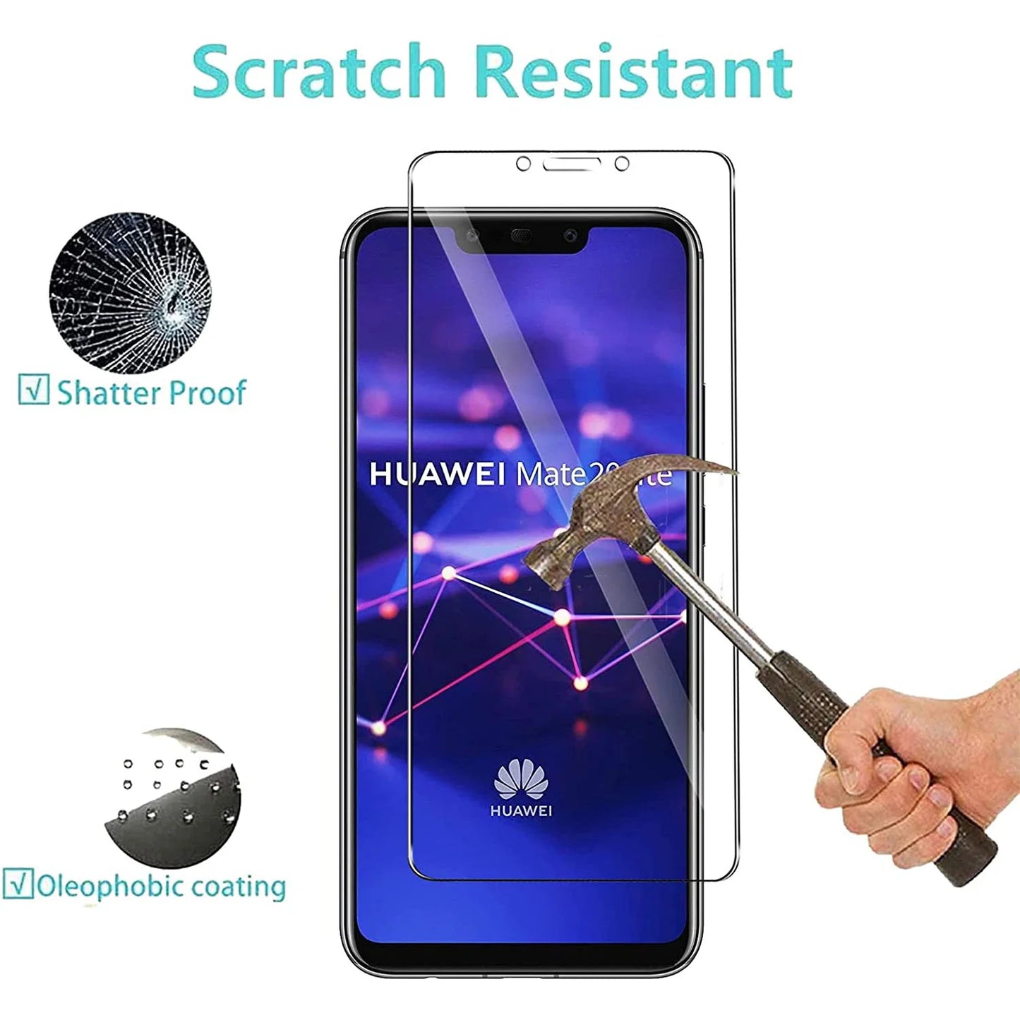 9H Screen Protector Glass For Huawei Mate 20 Lite 2/4Pcs HD Tempered Glass Film