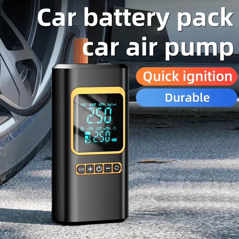 4 In 1Car Multi-function Air Compressor Jump Starter Air Pump Tire Inflator Portable Battery Starter With Smart Battery Clip