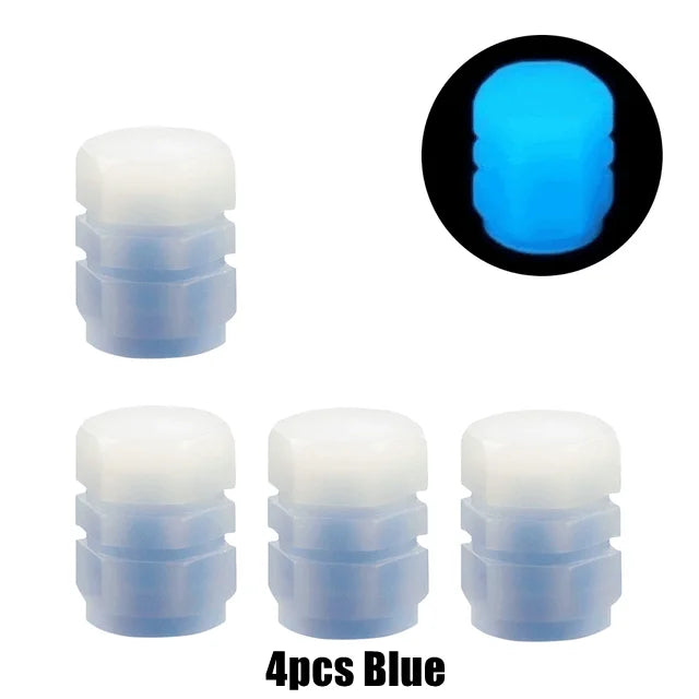 4pcs Electric Scooter Accessories Scooter Self-luminous Valve Caps Universal Schrader Valve Caps for Mijia M365 Ninebot MAX G30