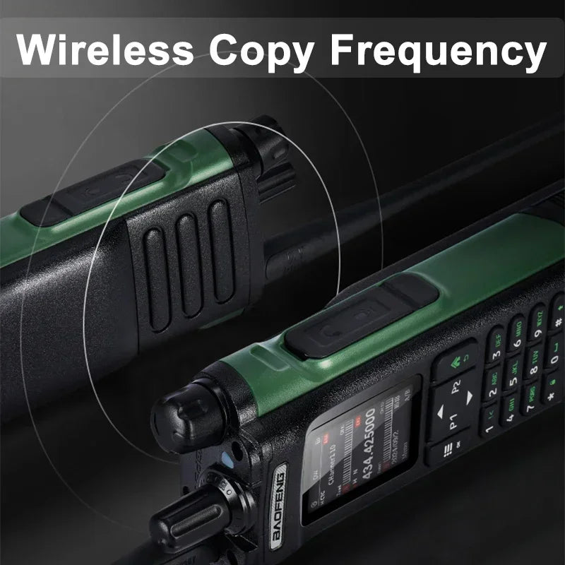 Baofeng Walkie Talkie UV-32 GPS 10W Bluetooth APP Programming Multi Band Fast Copy Frequency NOAA USB-C Long Range Two Way Radio