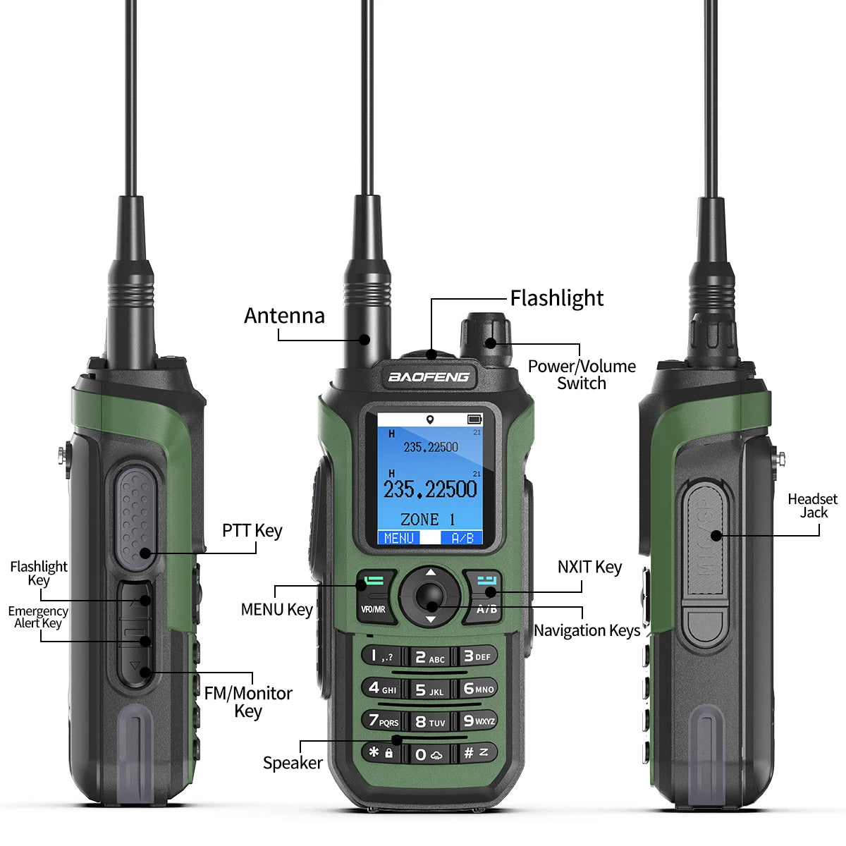 Baofeng UV-21 GPS Walkie Talkie Portable Long Range Mutli-Band Wireless Copy Frequency Type-C Charger Radio Upgrade UV17 PRO