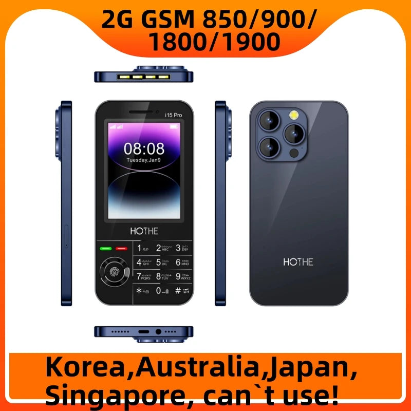 i15 PRO Push Button Mobile Phone,3.5 inch,Dual Sim,BT,Flashlight,MP3 MP4,3000MAH,Wireless FM,Camera,Vibration,Cheap CellPhone