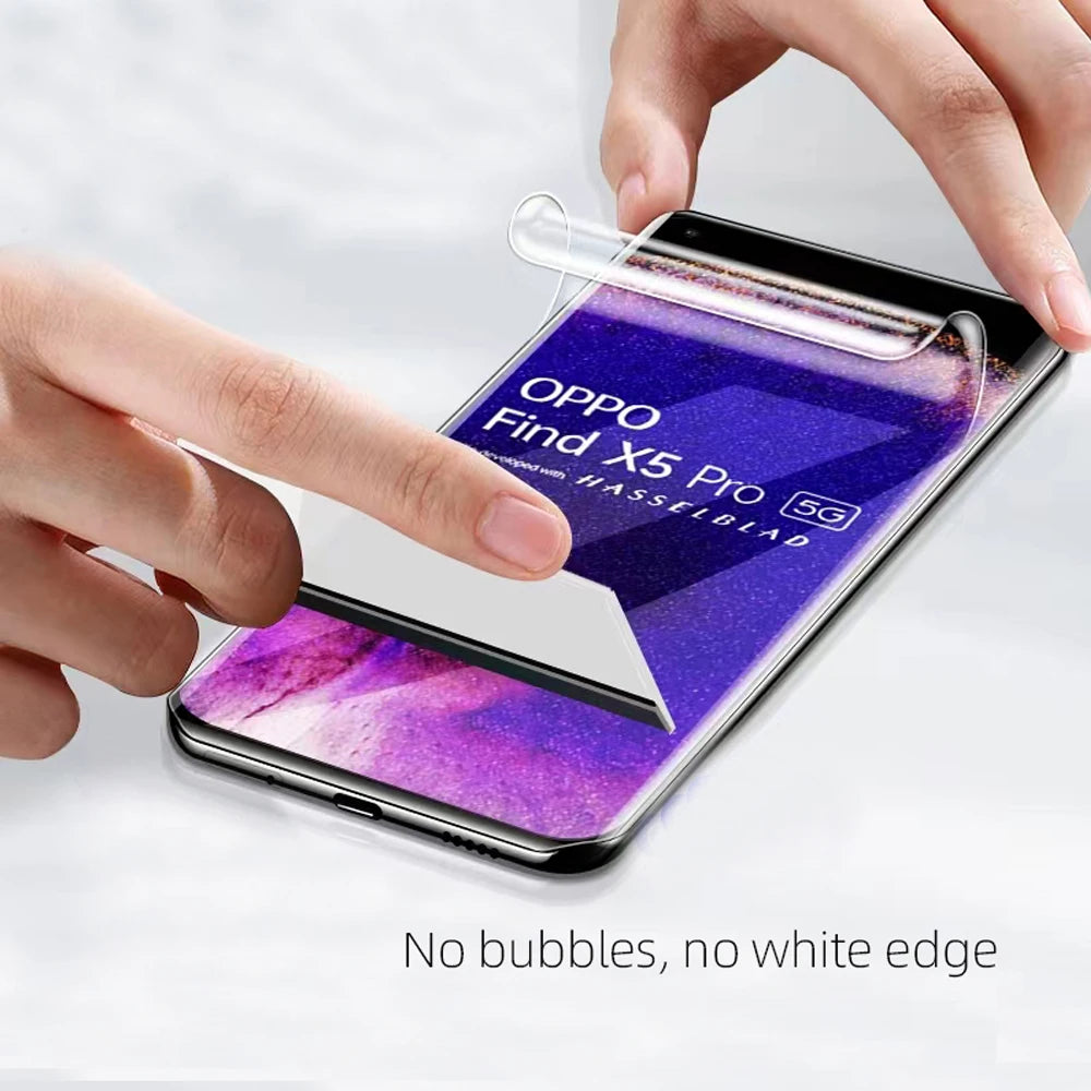 ZLNHIV soft full cover protective film for OPPO Find X6 X5 pro X3 lite X2 neo X Hydrogel film phone screen protector Not Glass