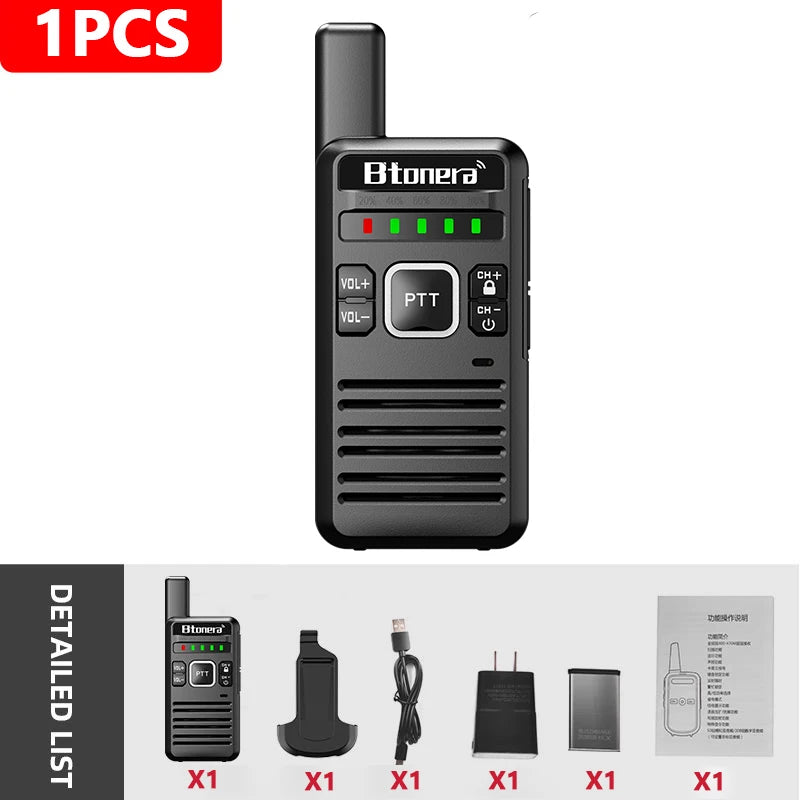 1/2 PCS BTDX BT68 Walkie Talkie UHF 400 470MHz PMR 446 Long Range Two Way Ham Radios Transceiver for Hunting Hotel USB-C