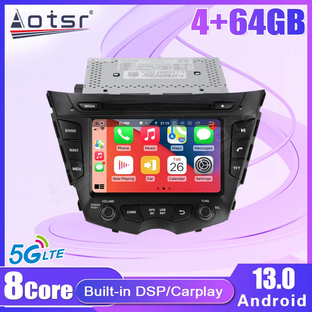 9" Android13 For Hyundai Veloster 2011-2017 Car Radio 2Din Stereo Receiver Autoradio Multimedia Player GPS Navi Head Unit Screen